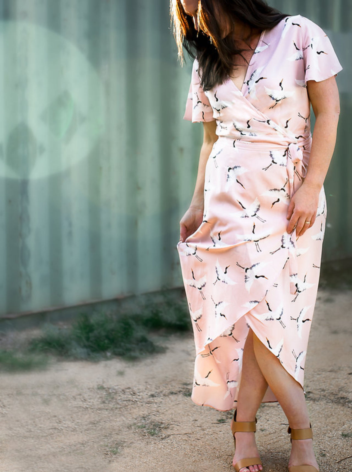 Sew to grow Charli Anne wrap dress paper pattern