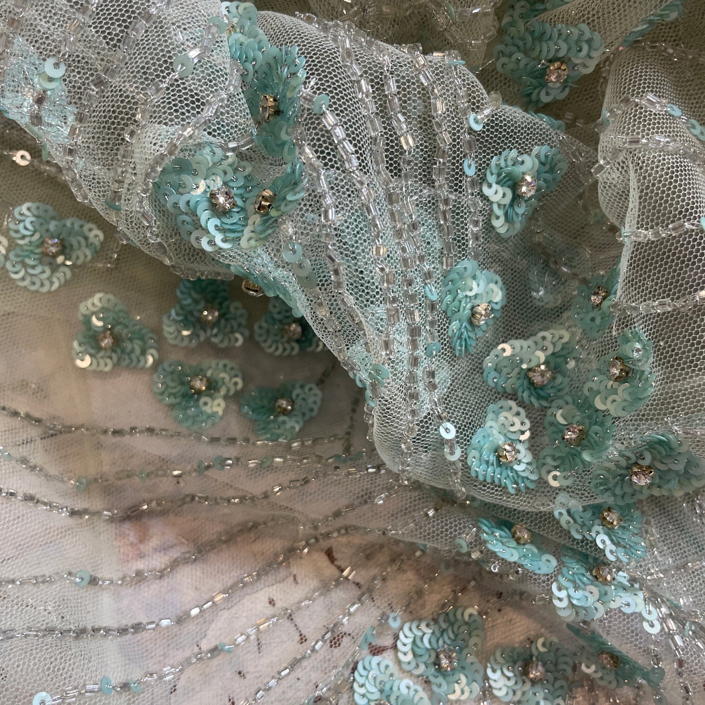 wonderland hand beaded tulle