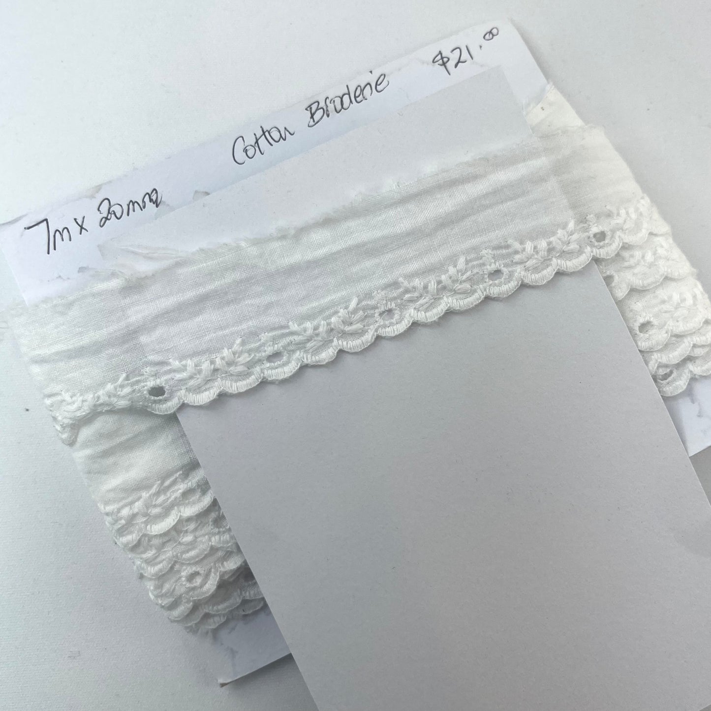 7mtrs White Cotton Broderie
