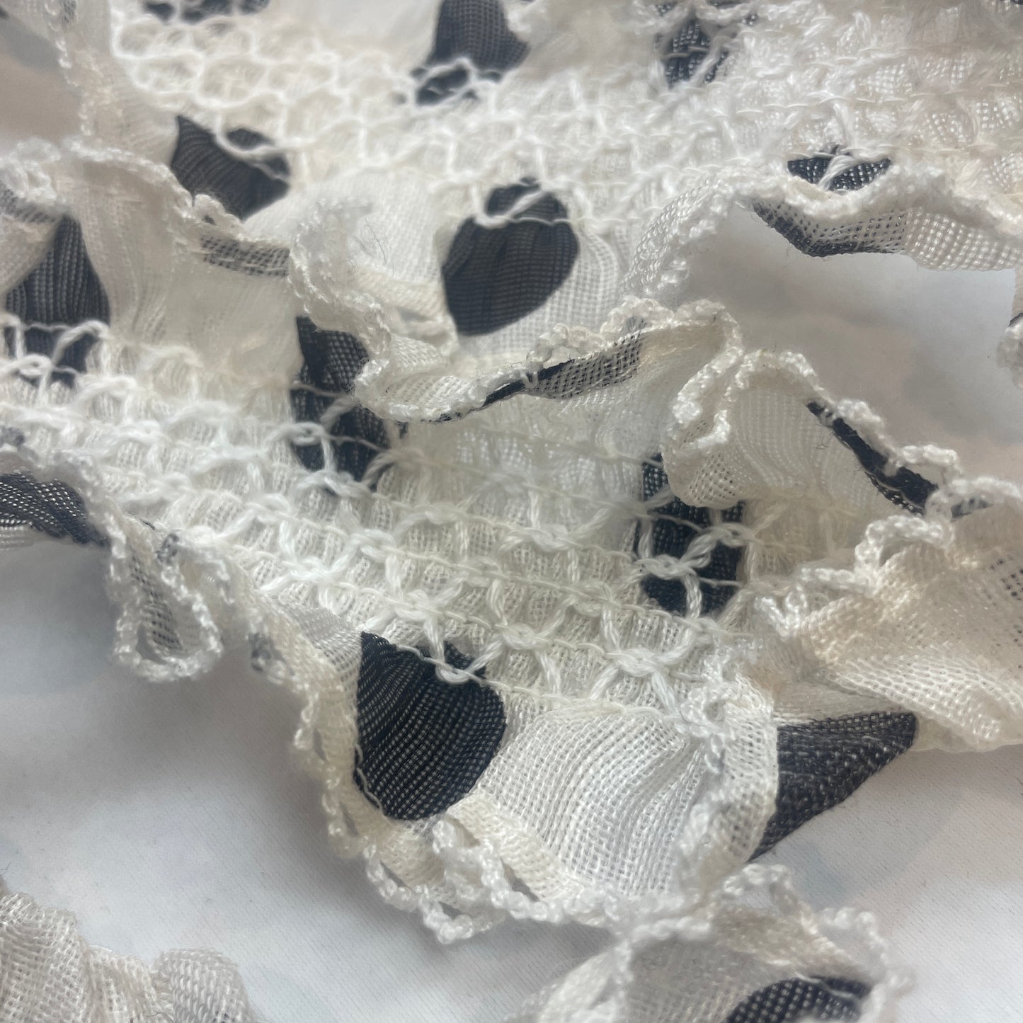 Pierrot pleated stretch frill trim 6.5cm