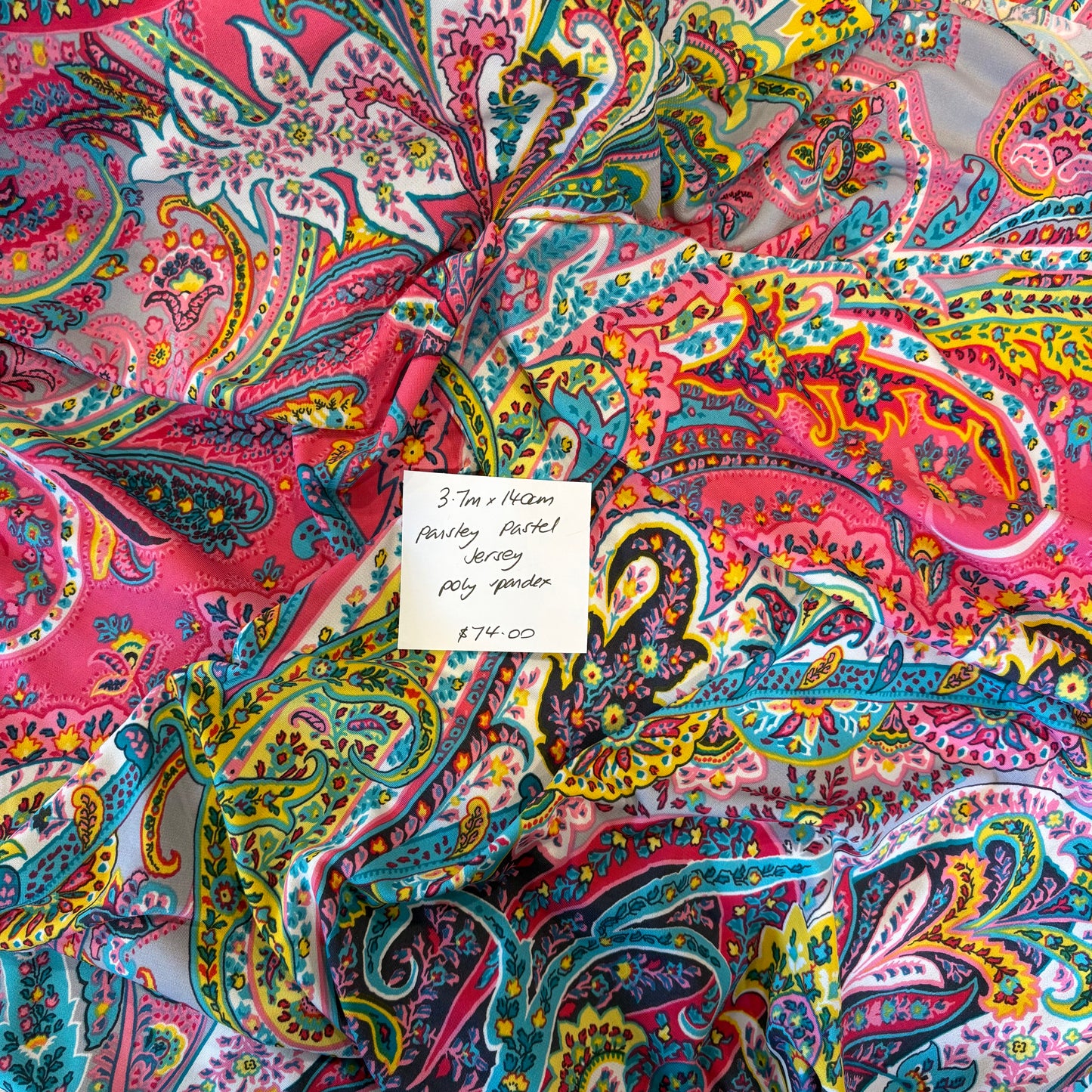 3.7m Paisley Pasted Jersey