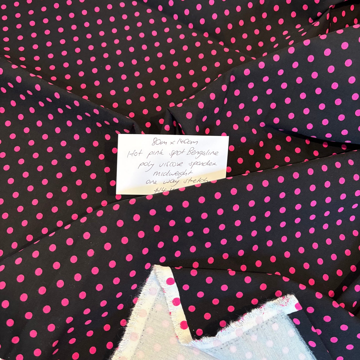 80cm Hot Pink Spot Bengaline