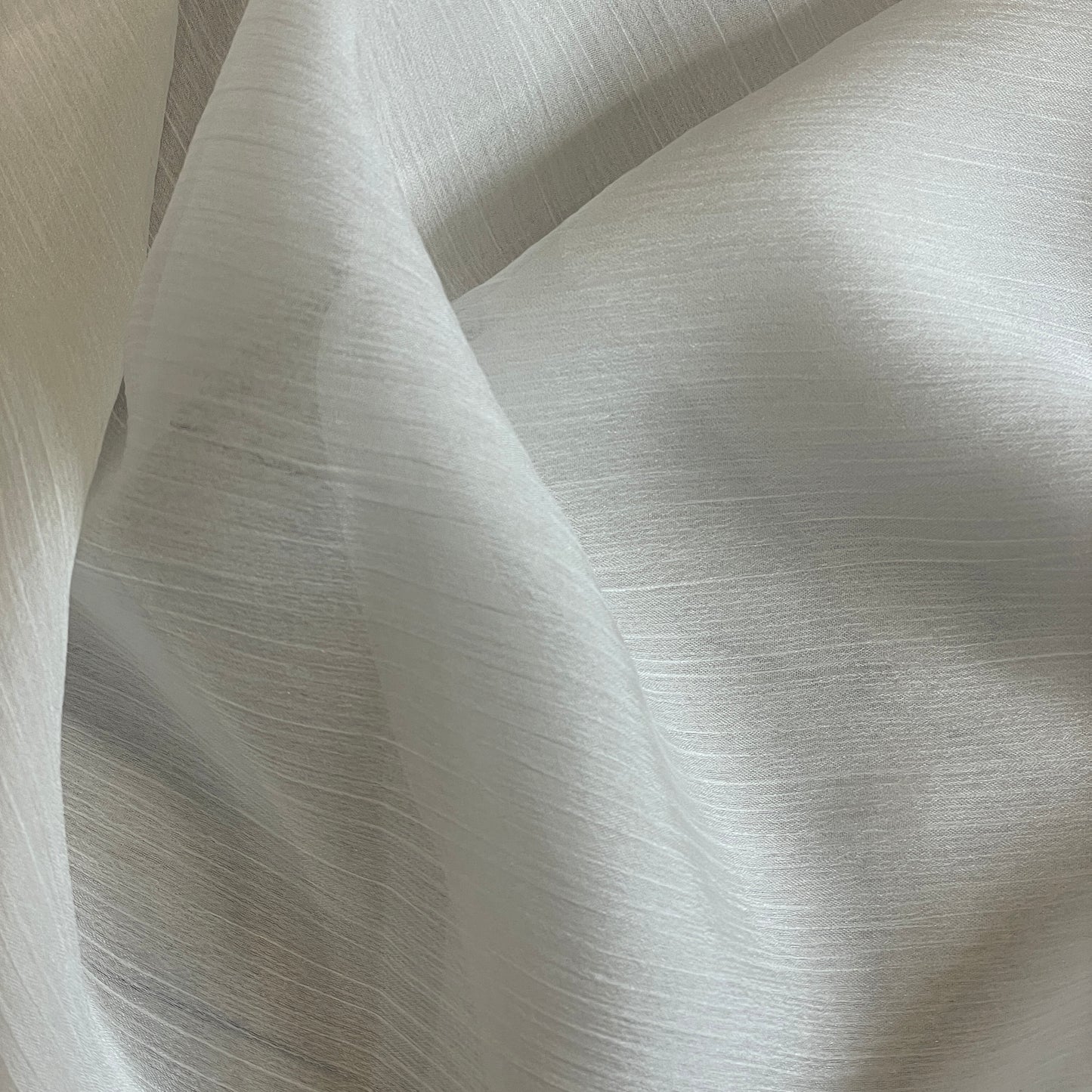 White crinkle polyester chiffon