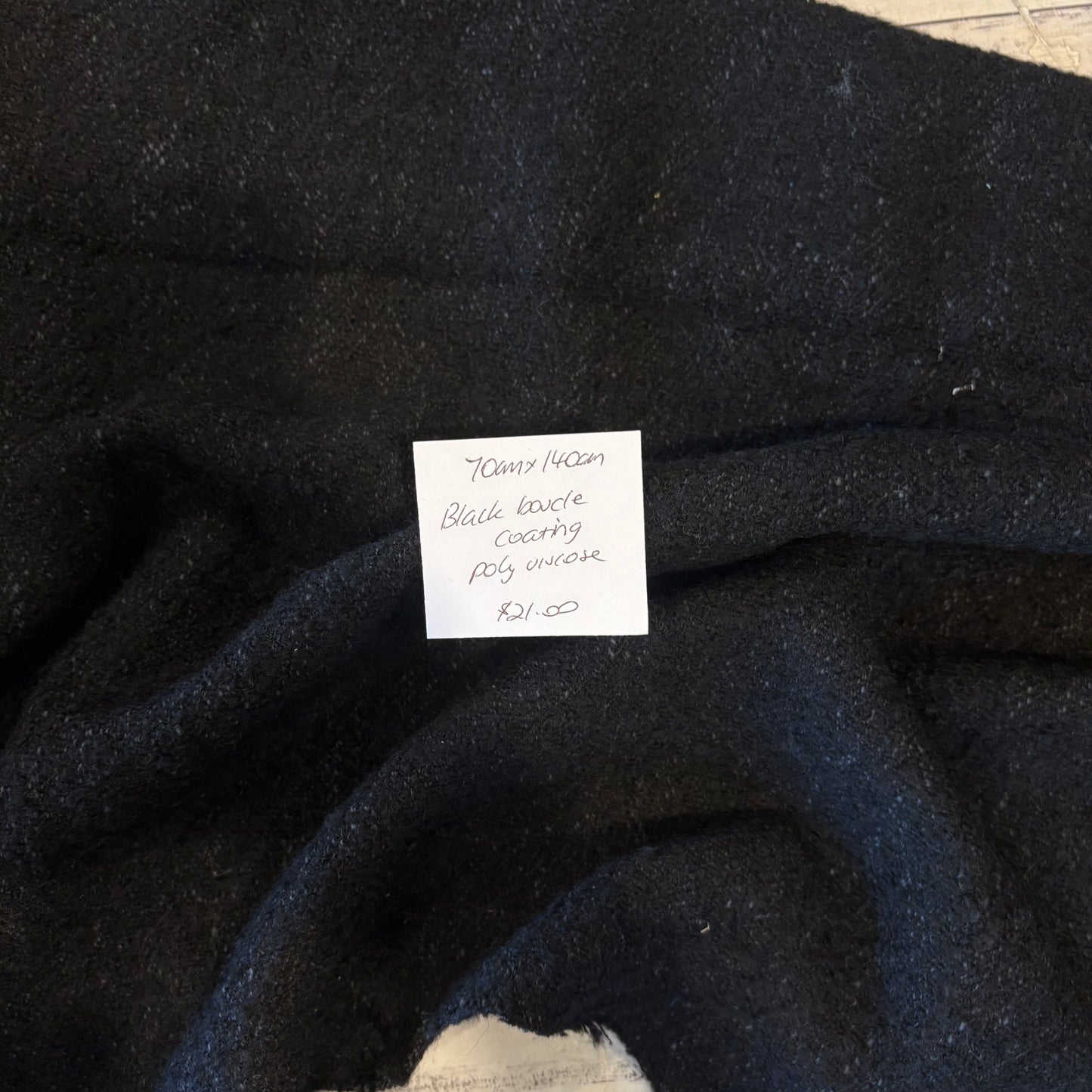 70cm Black Boucle Coating