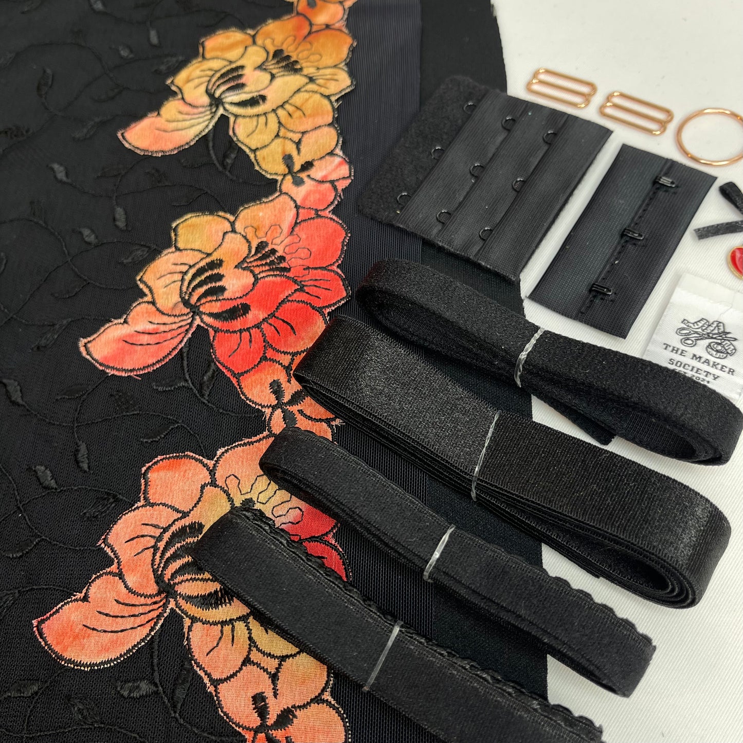 Sunset Flowers Bra Foam Wired Bra Kit