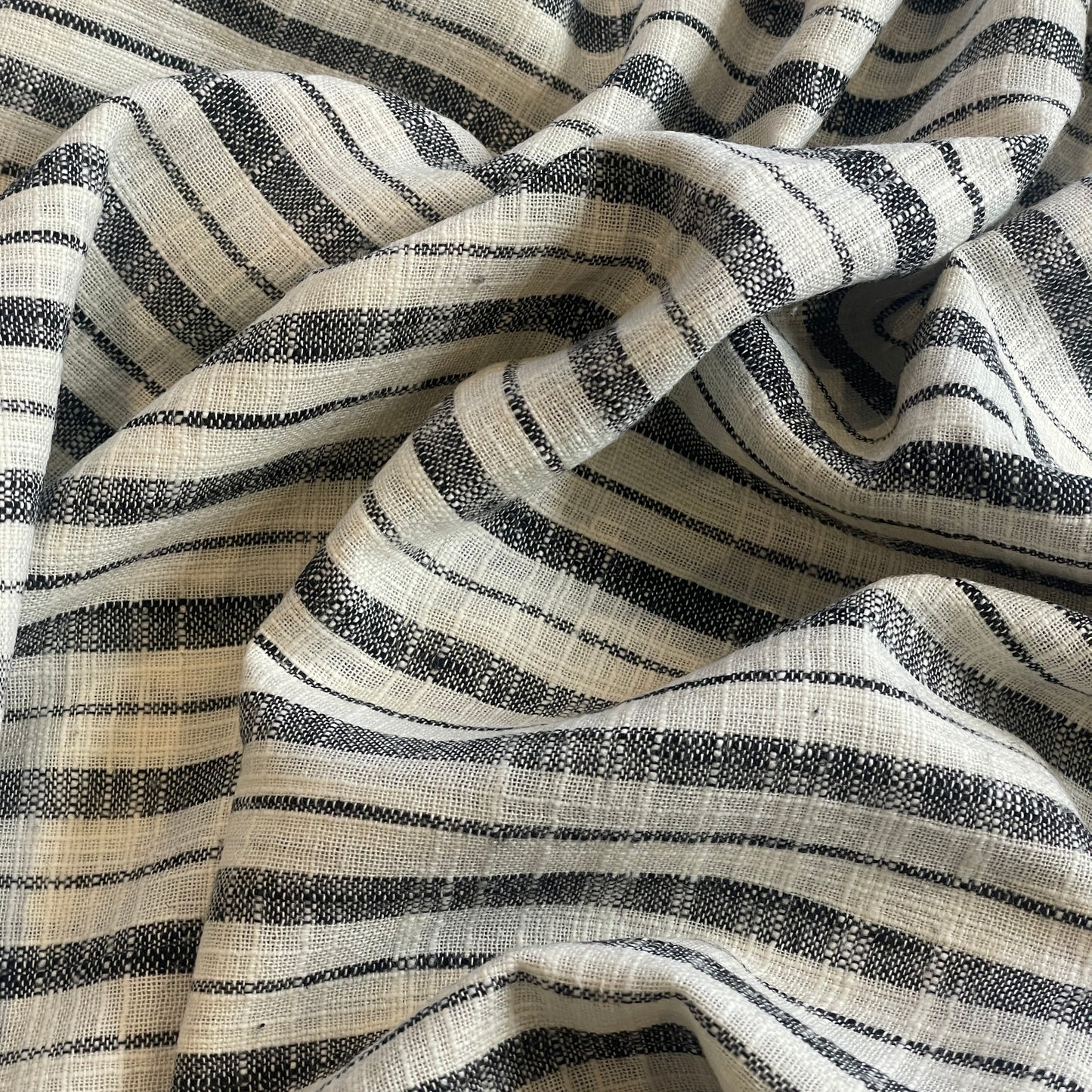 Tully textured stripe linen cotton