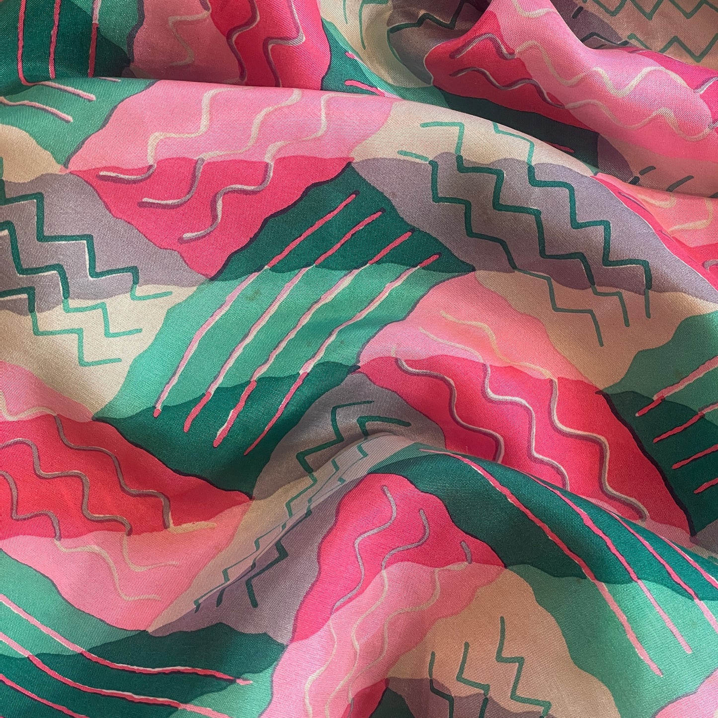 Holidays in the 80’s Silk Crepe de Chine