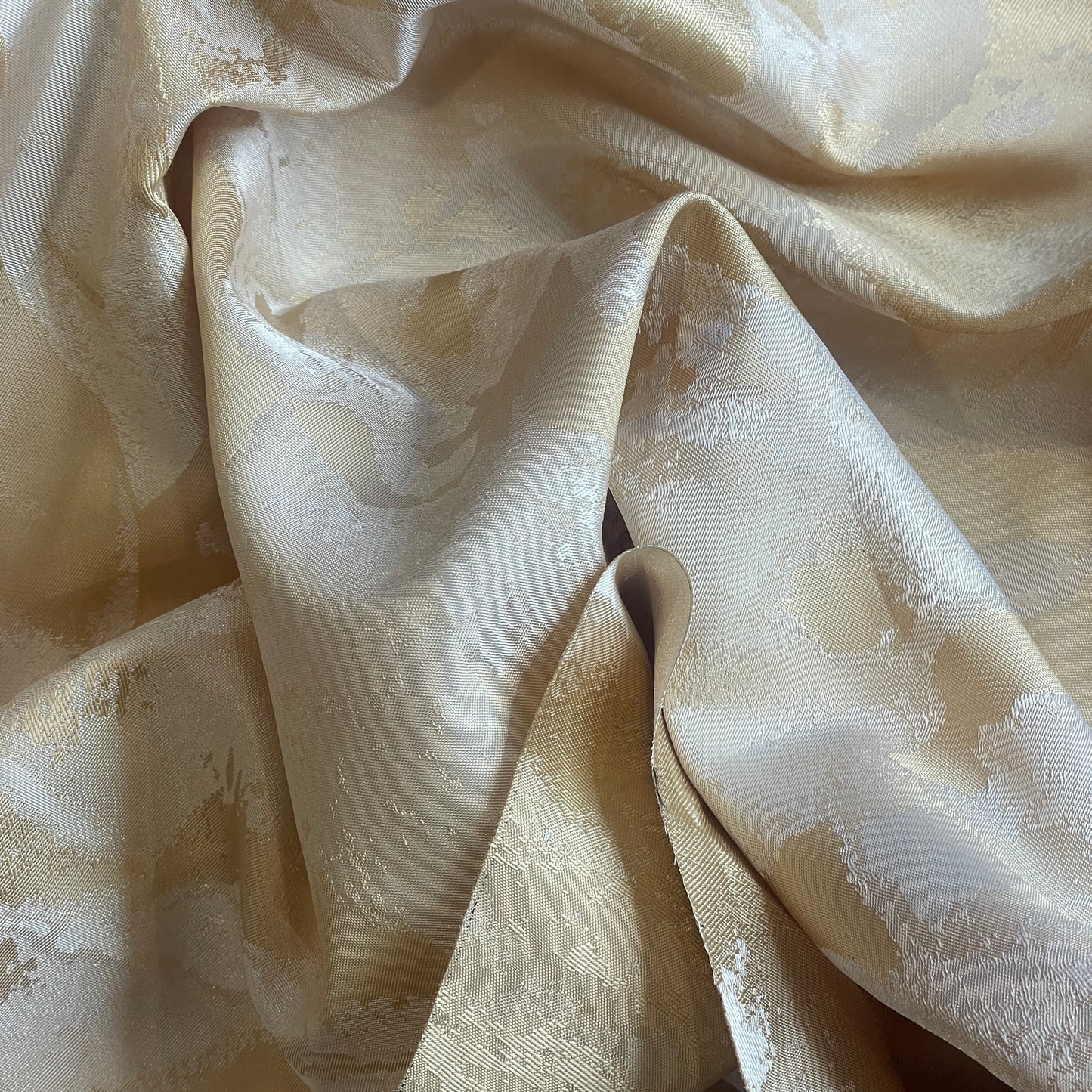 Golden abstract rose taffeta Brocade
