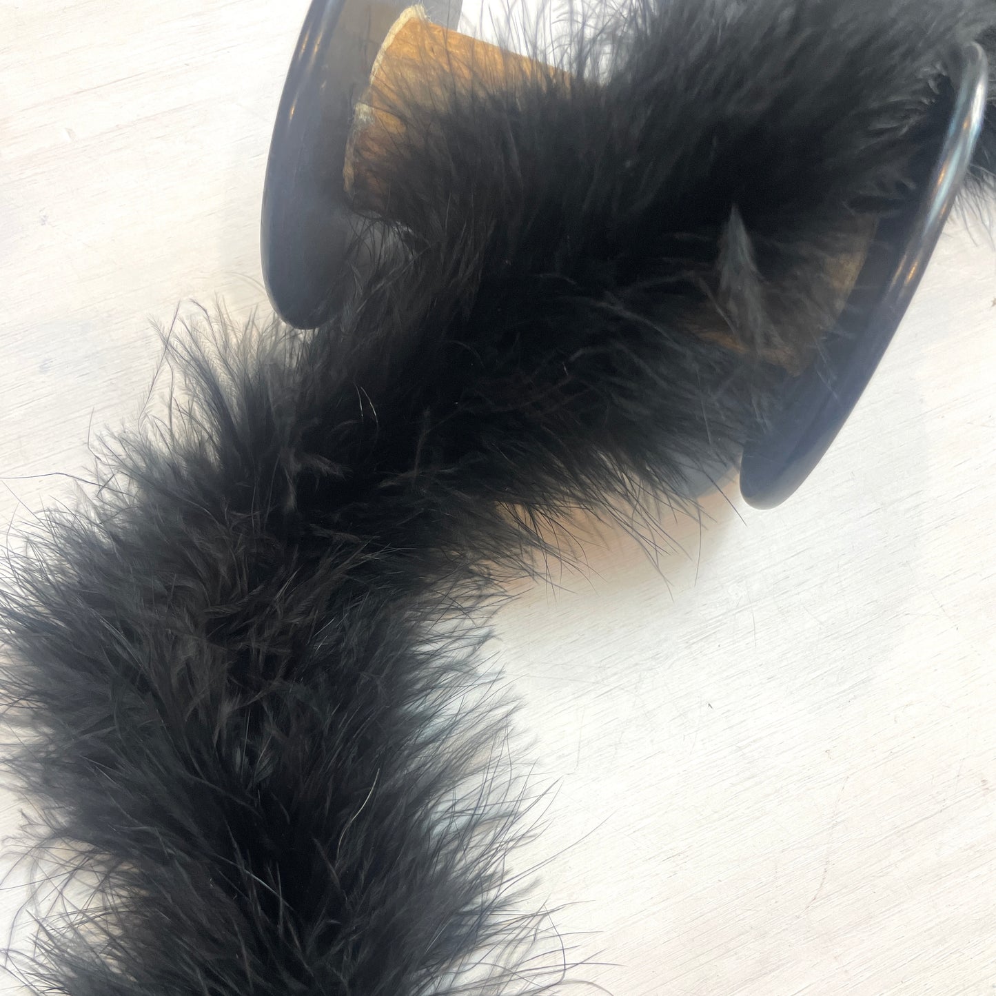 black marabou feather boa