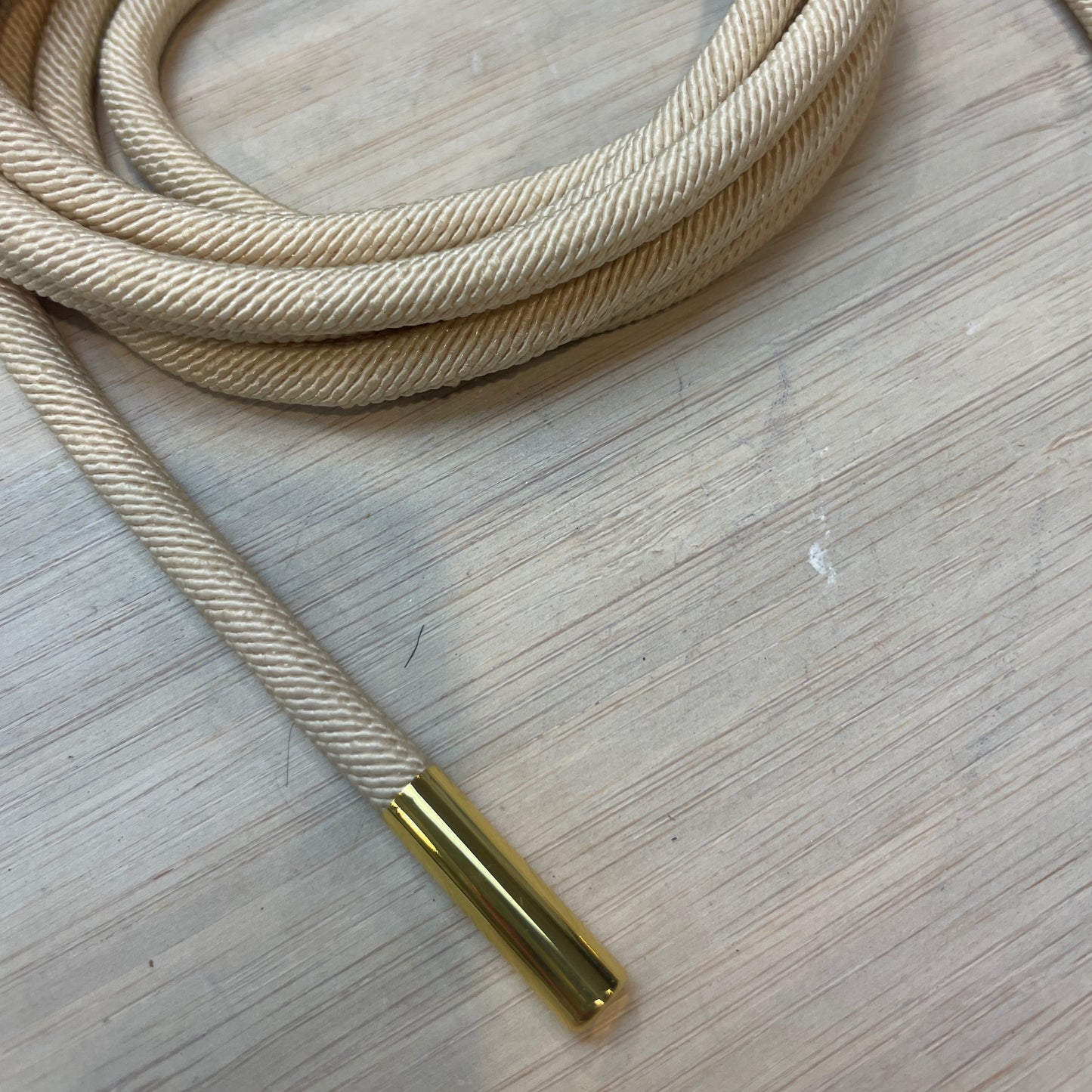 Natural toggled cord tie 170cm