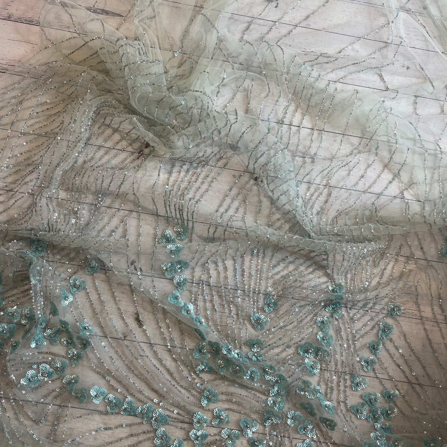 wonderland hand beaded tulle