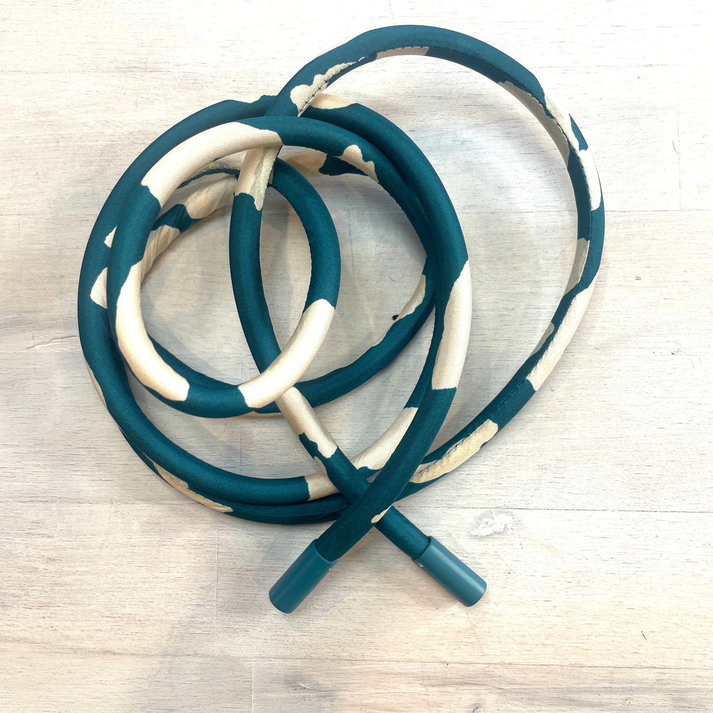 Teal clouds silk Cord Belt