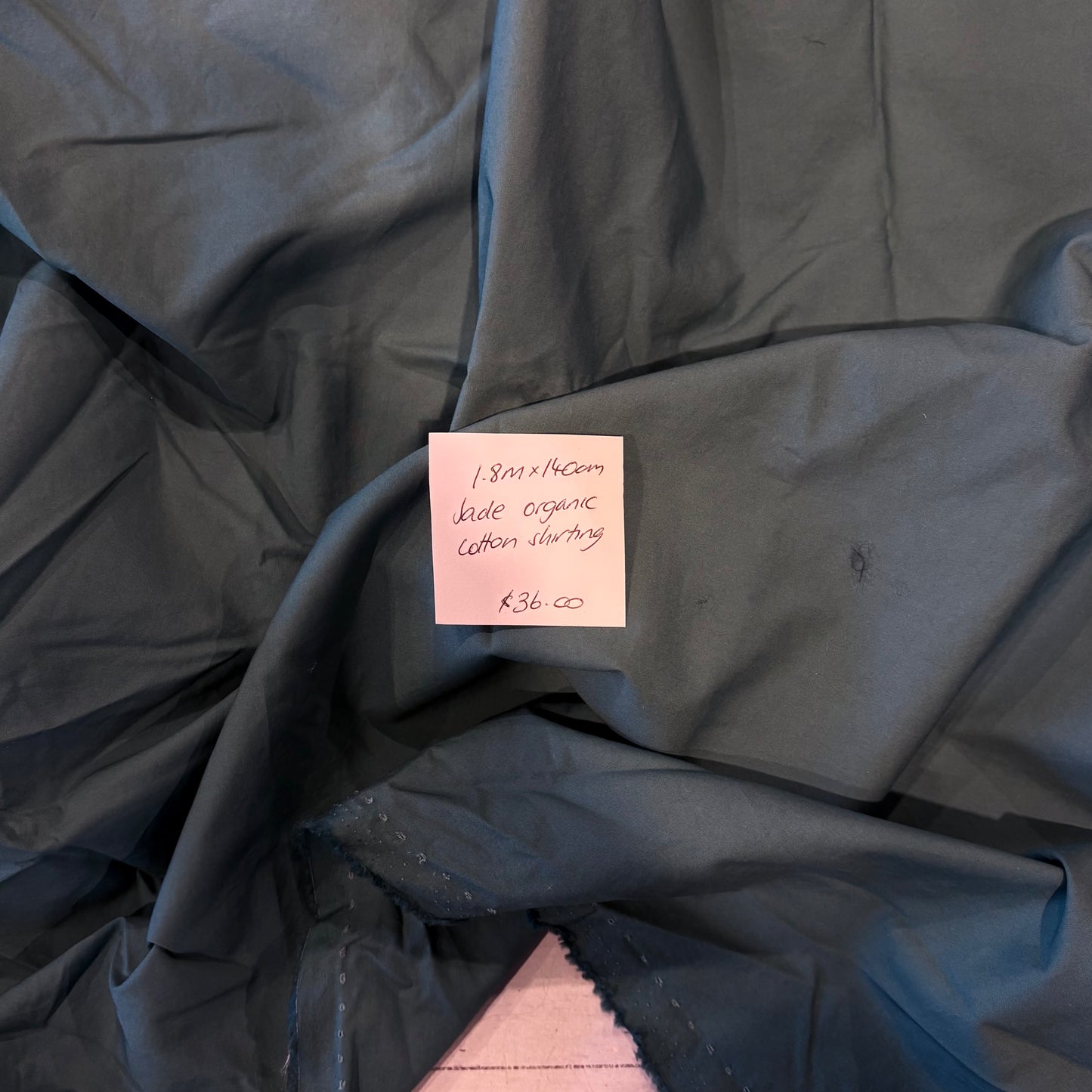 1.8m Jade Organic Cotton Shirting