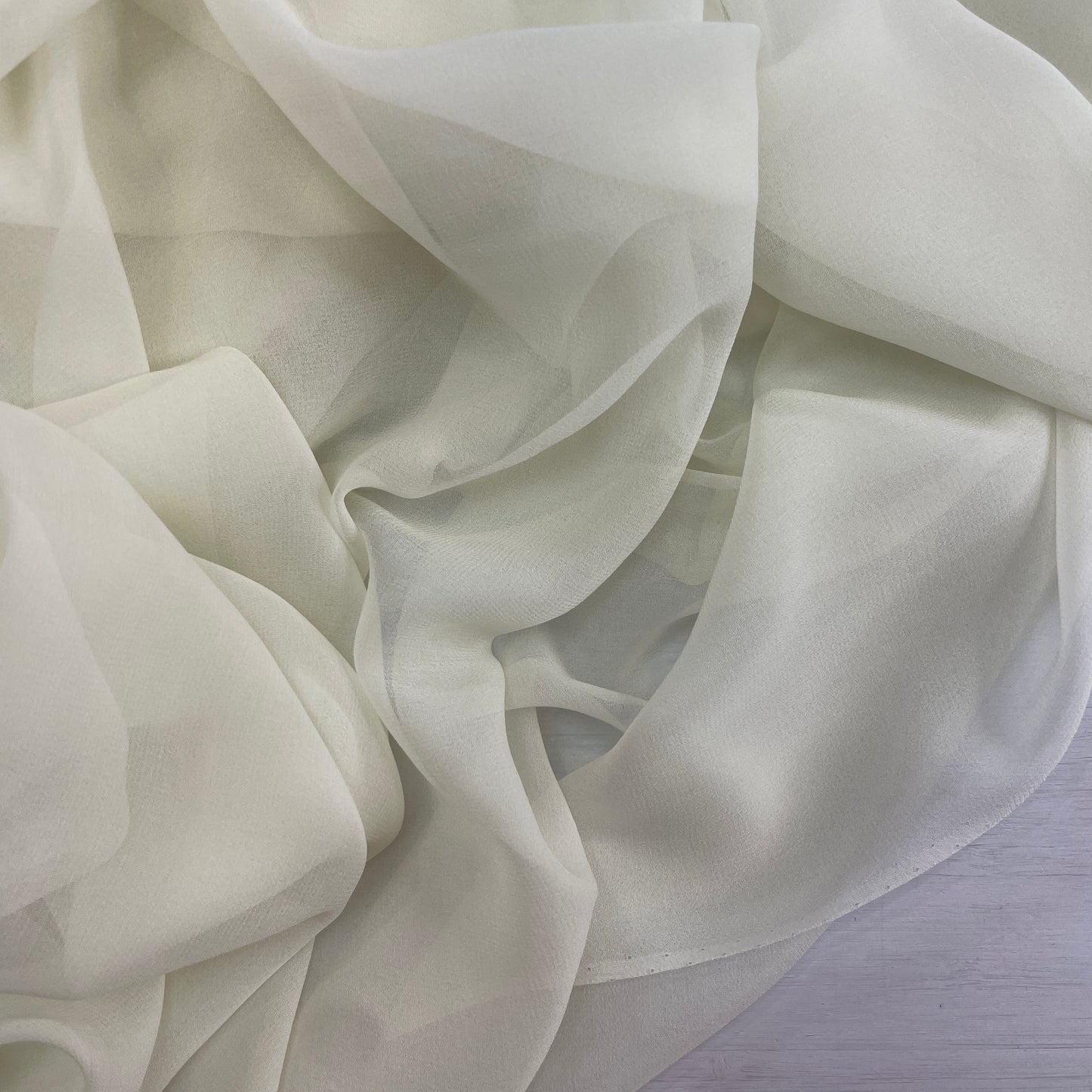 Palest lemon Silk Chiffon
