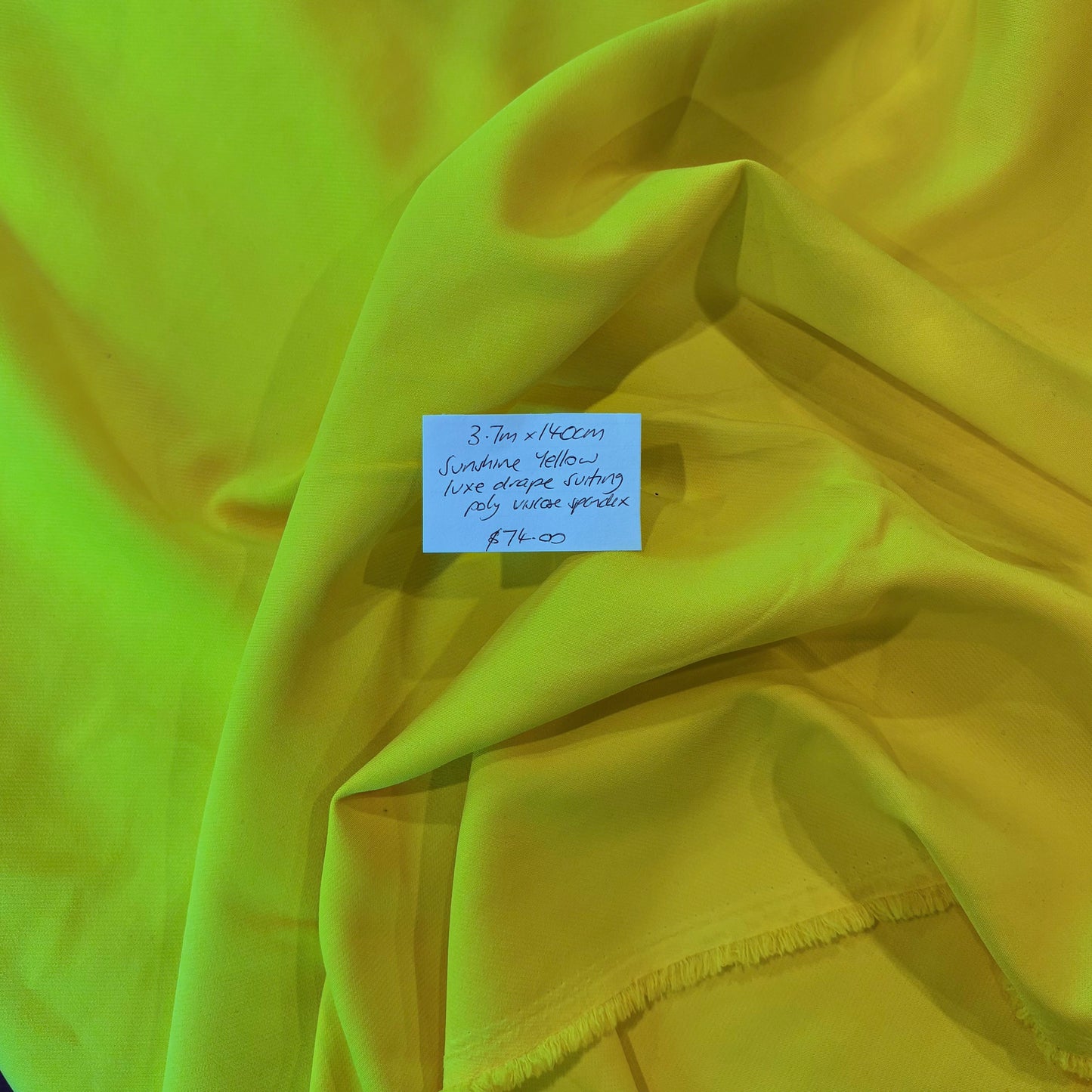 3.7m Sunshine Yellow Luxe Drape Suiting