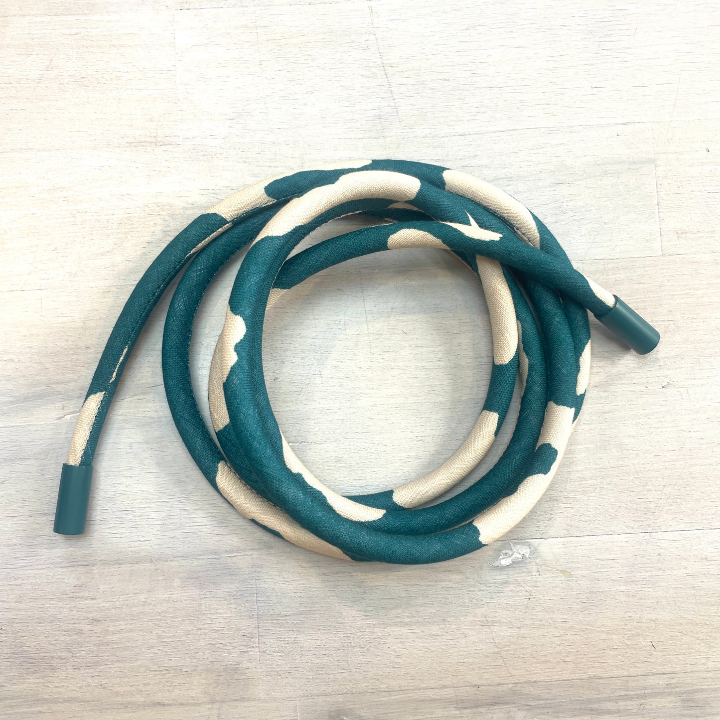 Teal clouds linen Cord Belt