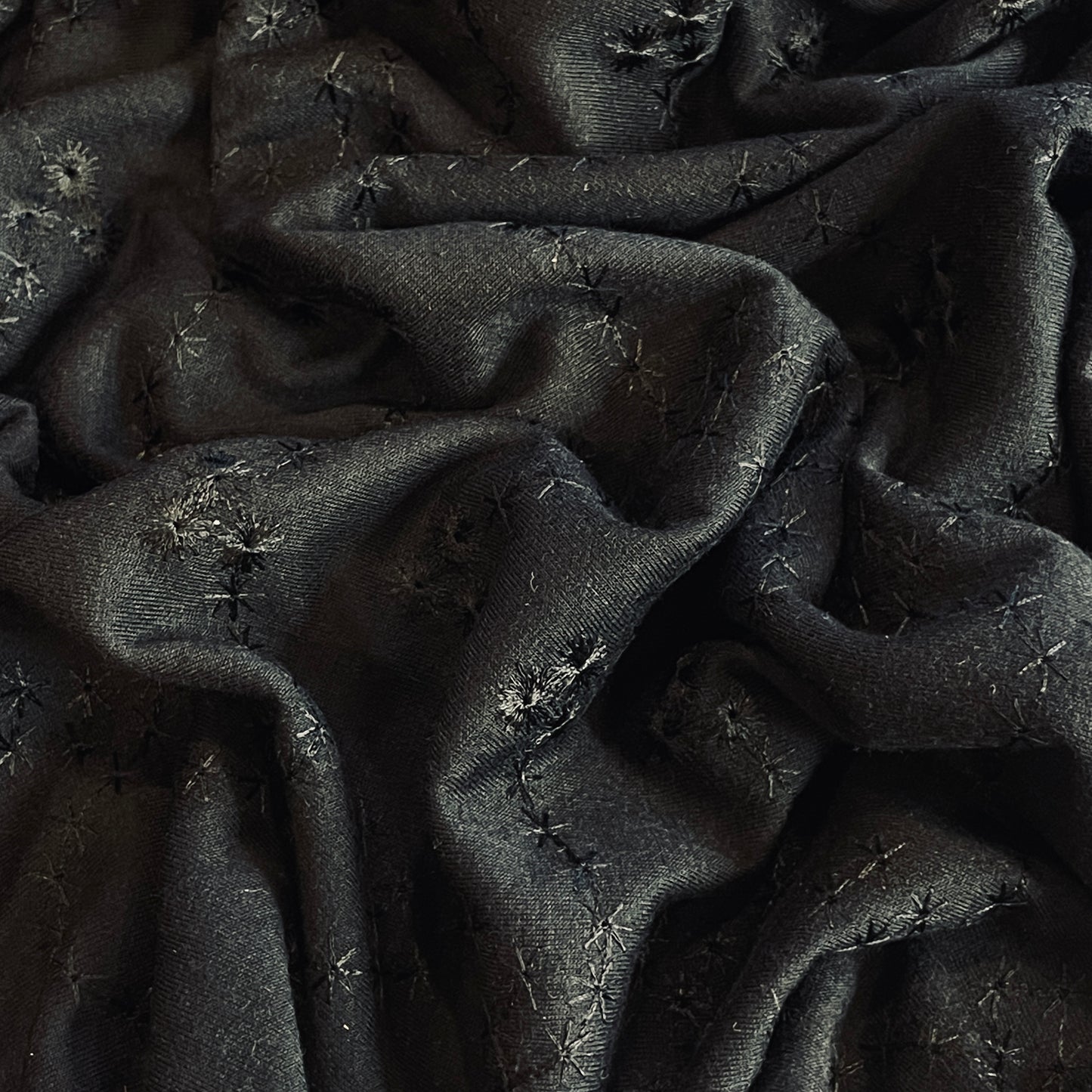 Midnight broderie jersey
