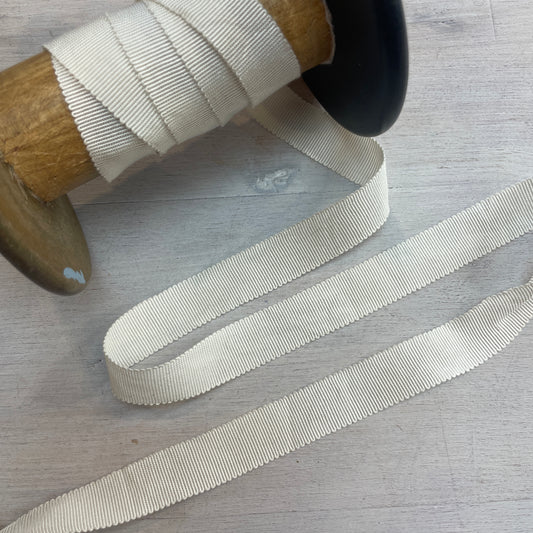 14mm Pale cream Grossgrain Ribbon