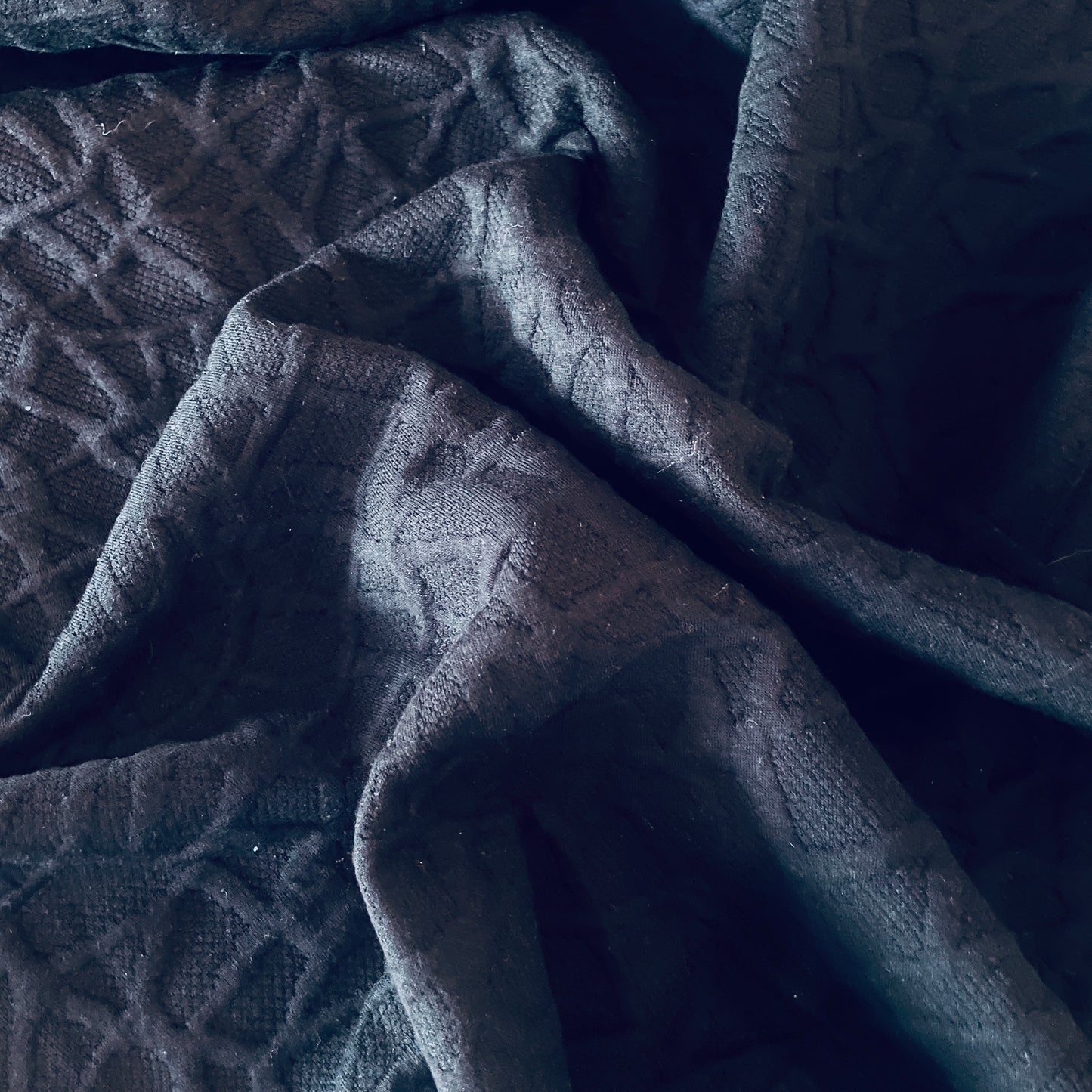 1.3m black textured knit