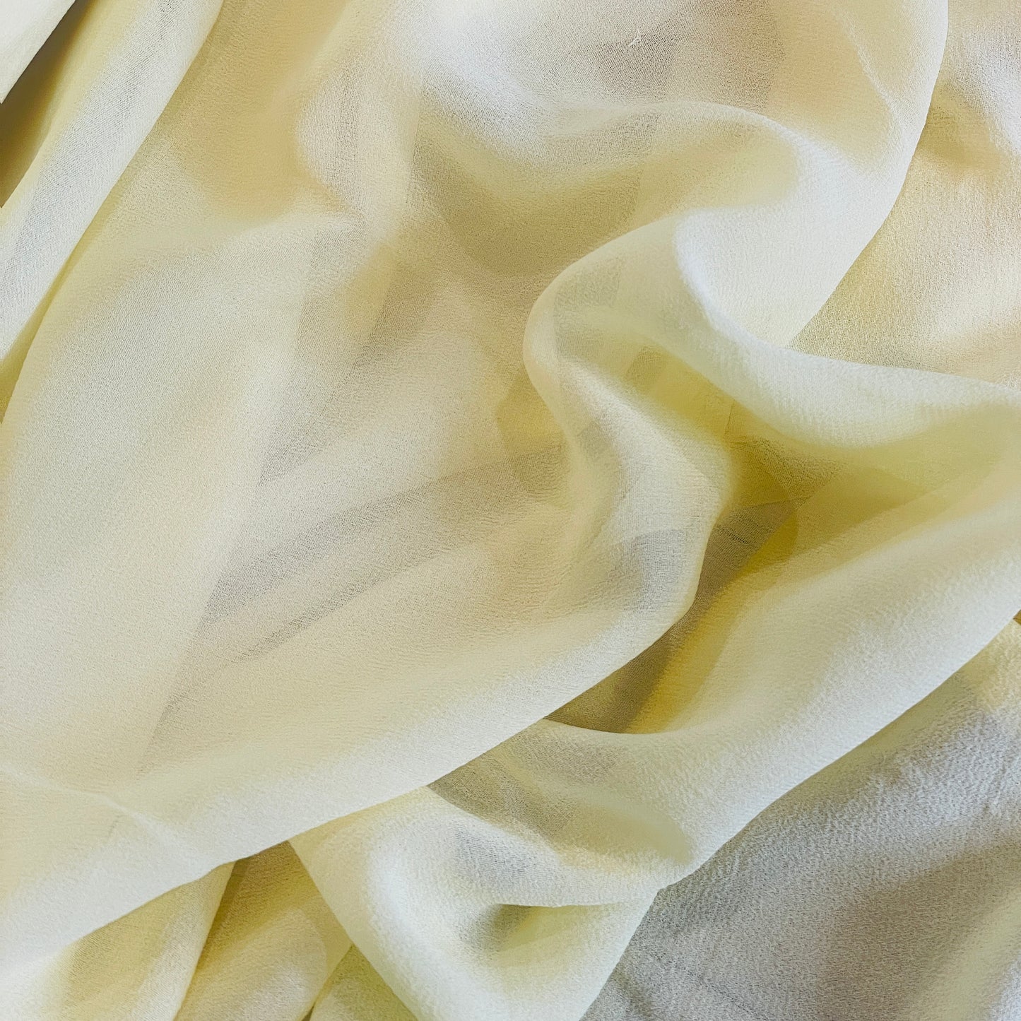 Lemon stretch Silk Georgette