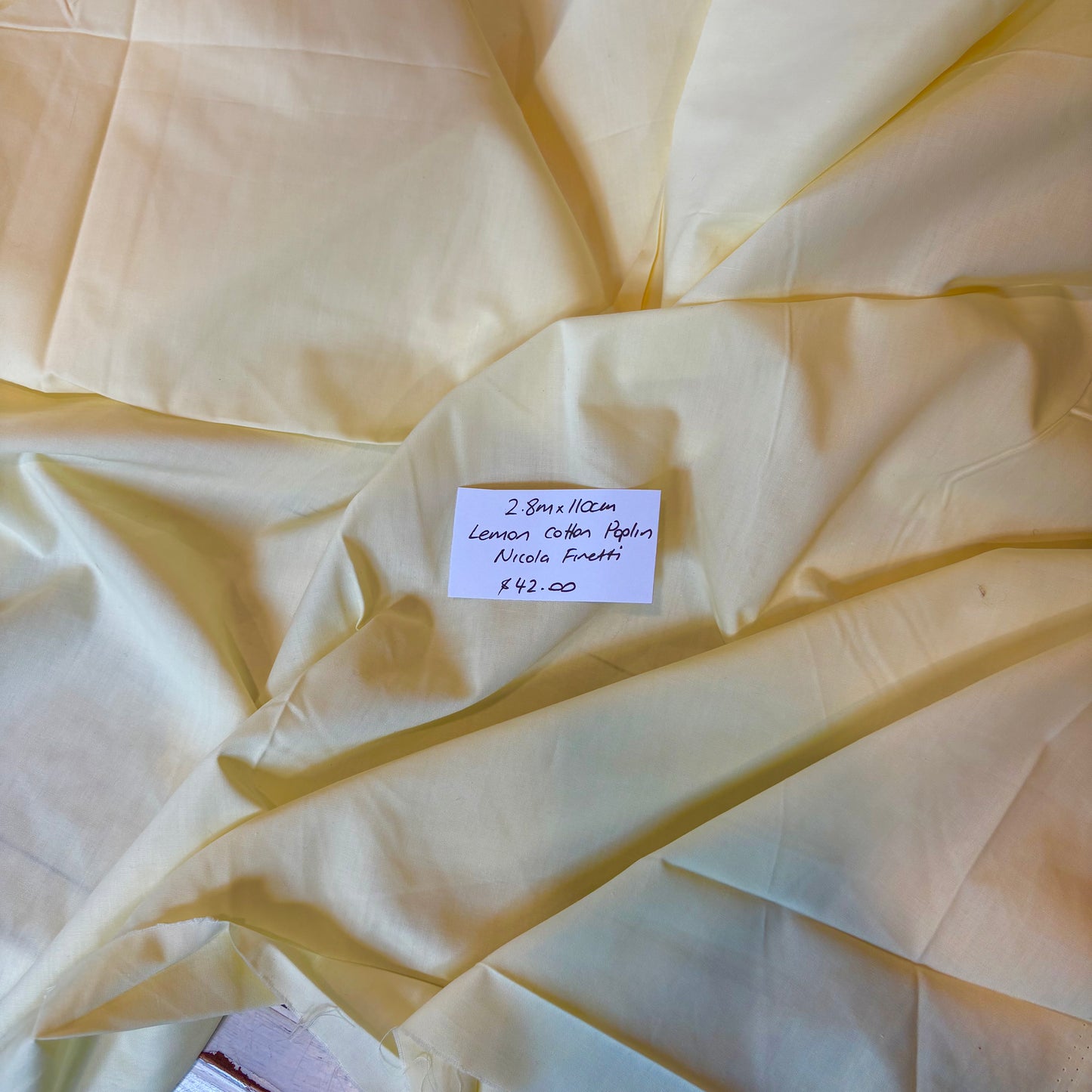 2.8m Lemon Cotton Poplin