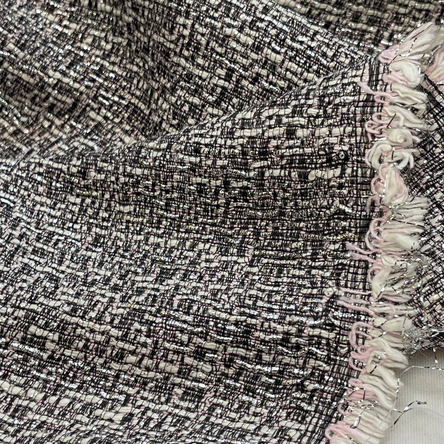 Pewter Blush Soft Drape Cotton Tweed