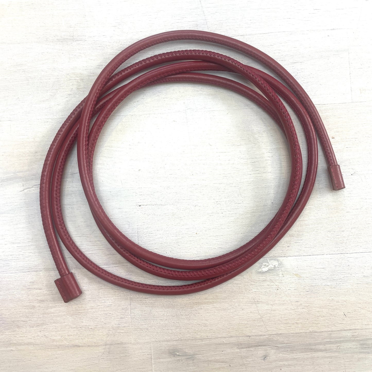 Burgundy vegan leather Cord Belt