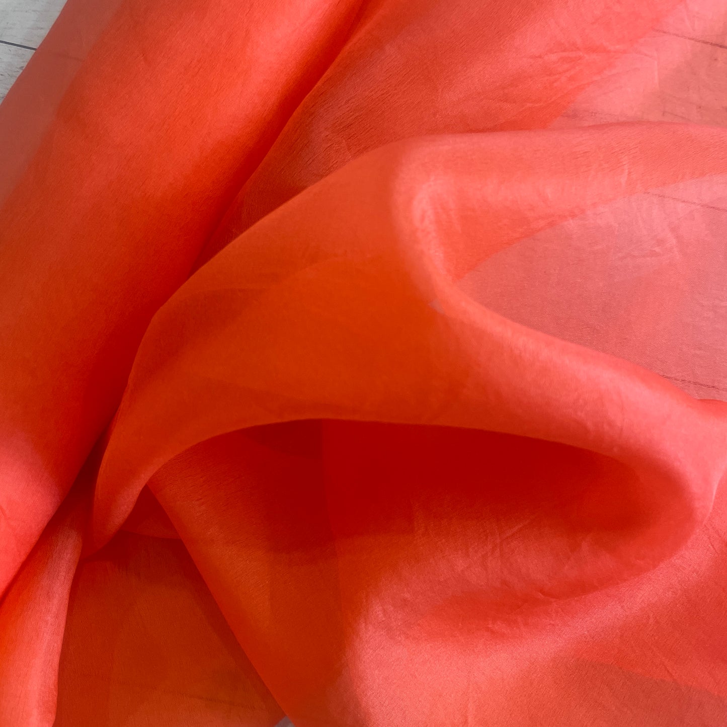 Blood orange Silk Organza