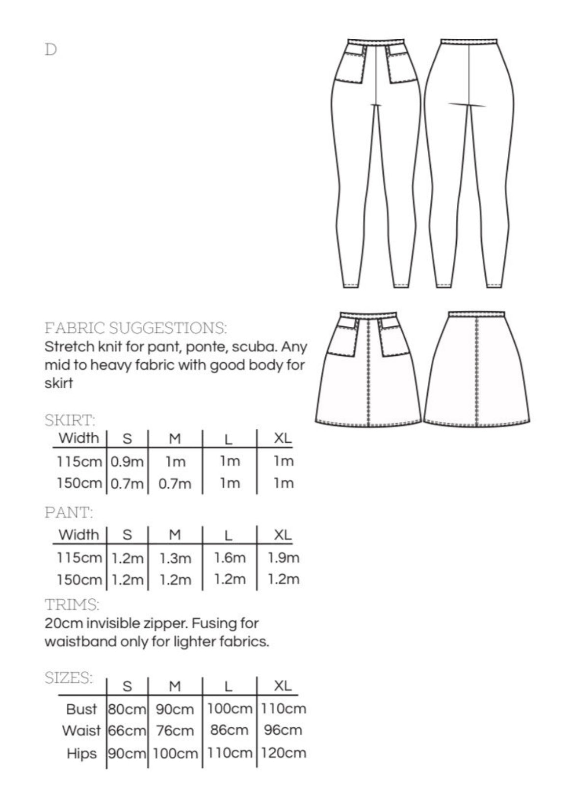 Vandenberg fashion Daria skirt and elaine pants printed pattern
