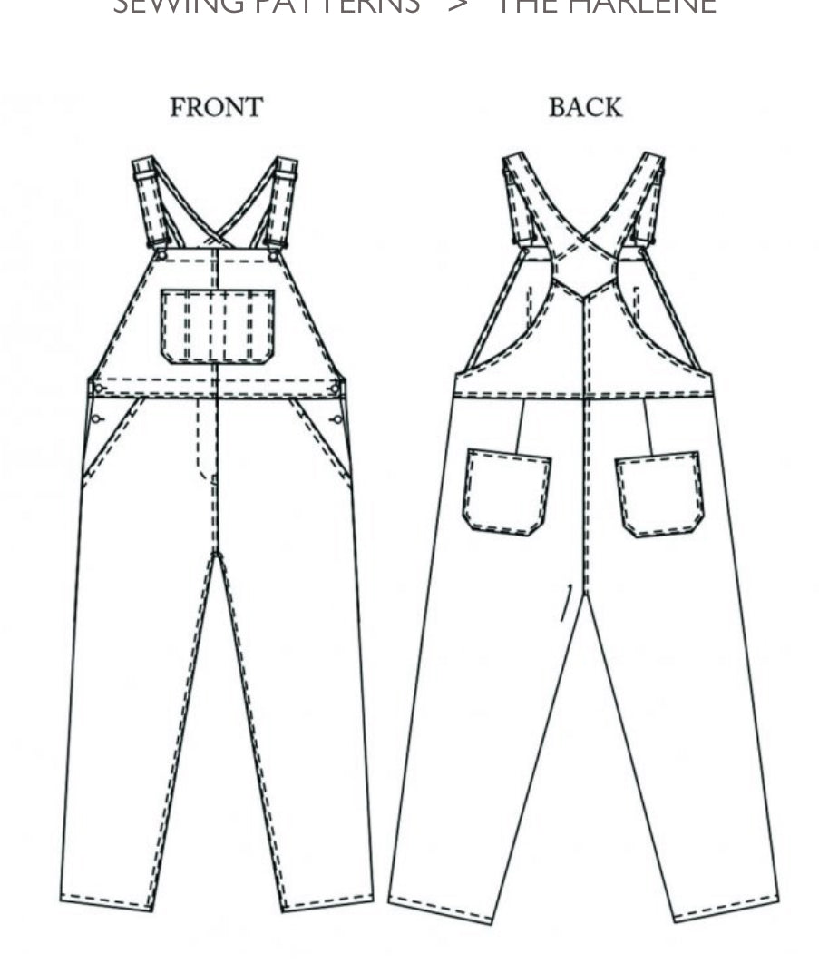 Merchant and Mills Harlene overalls paper pattern