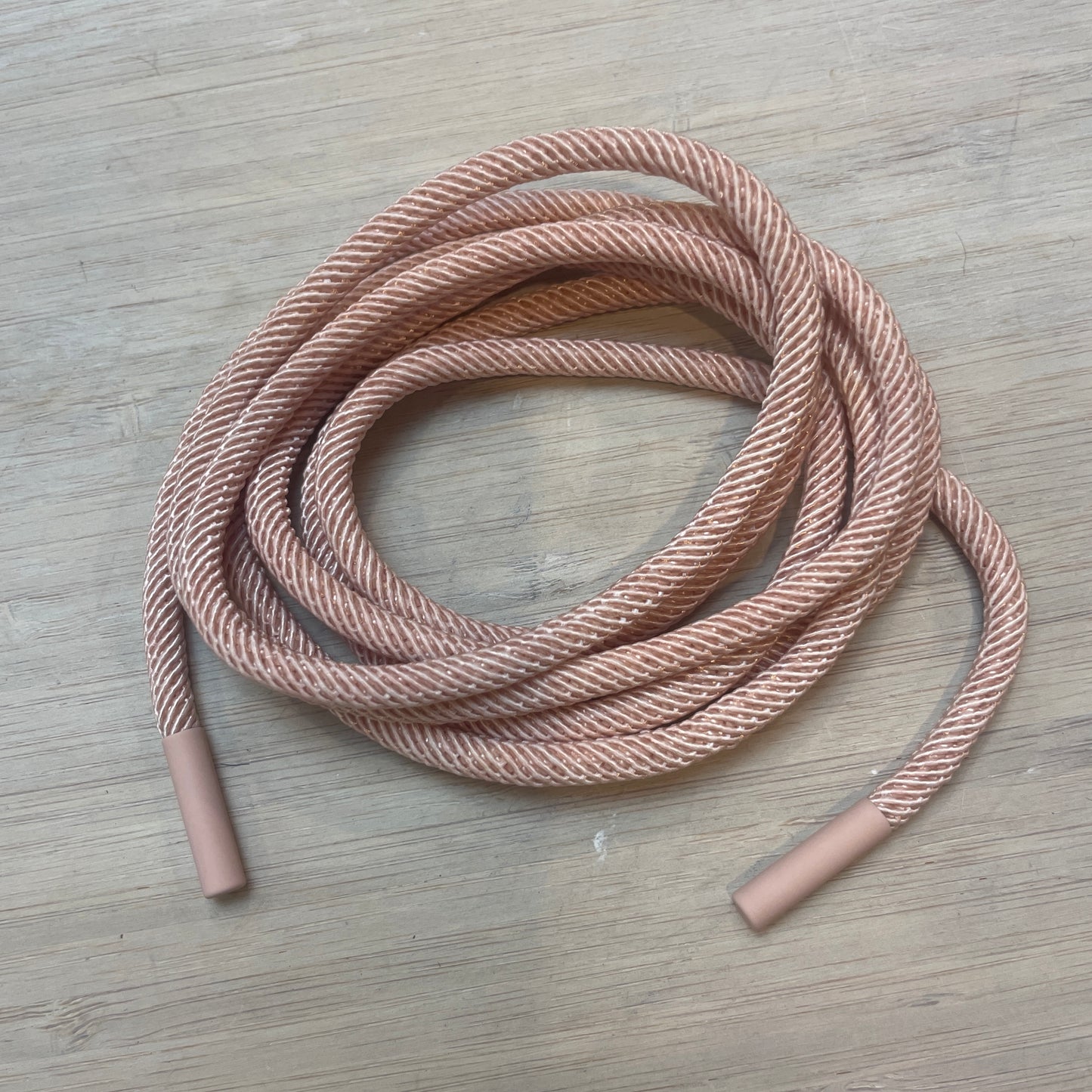 Dusty pink toggled cord tie 160cm