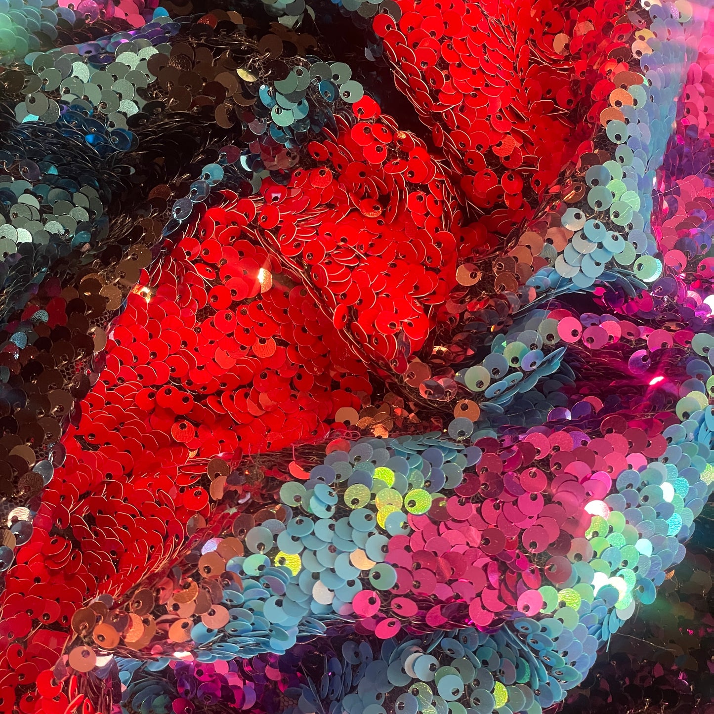Carnival stripe Sequin mesh