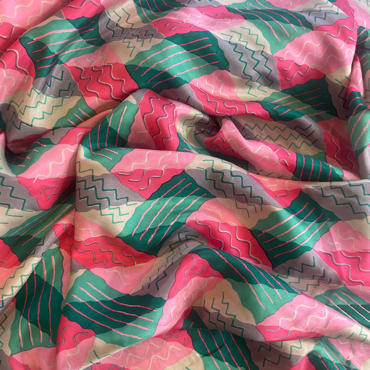 Holidays in the 80’s Silk Crepe de Chine