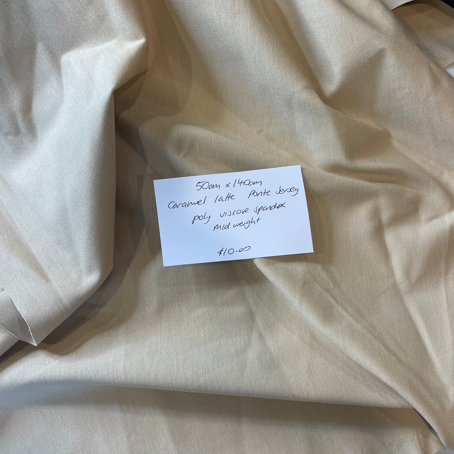 50cm Caramel Latte Ponte Jersey