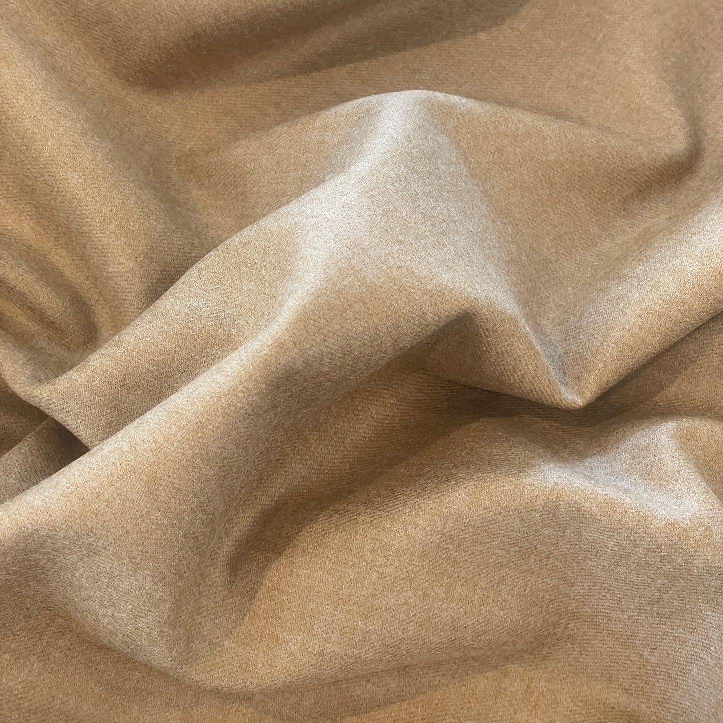 Caramel brushed wool suiting