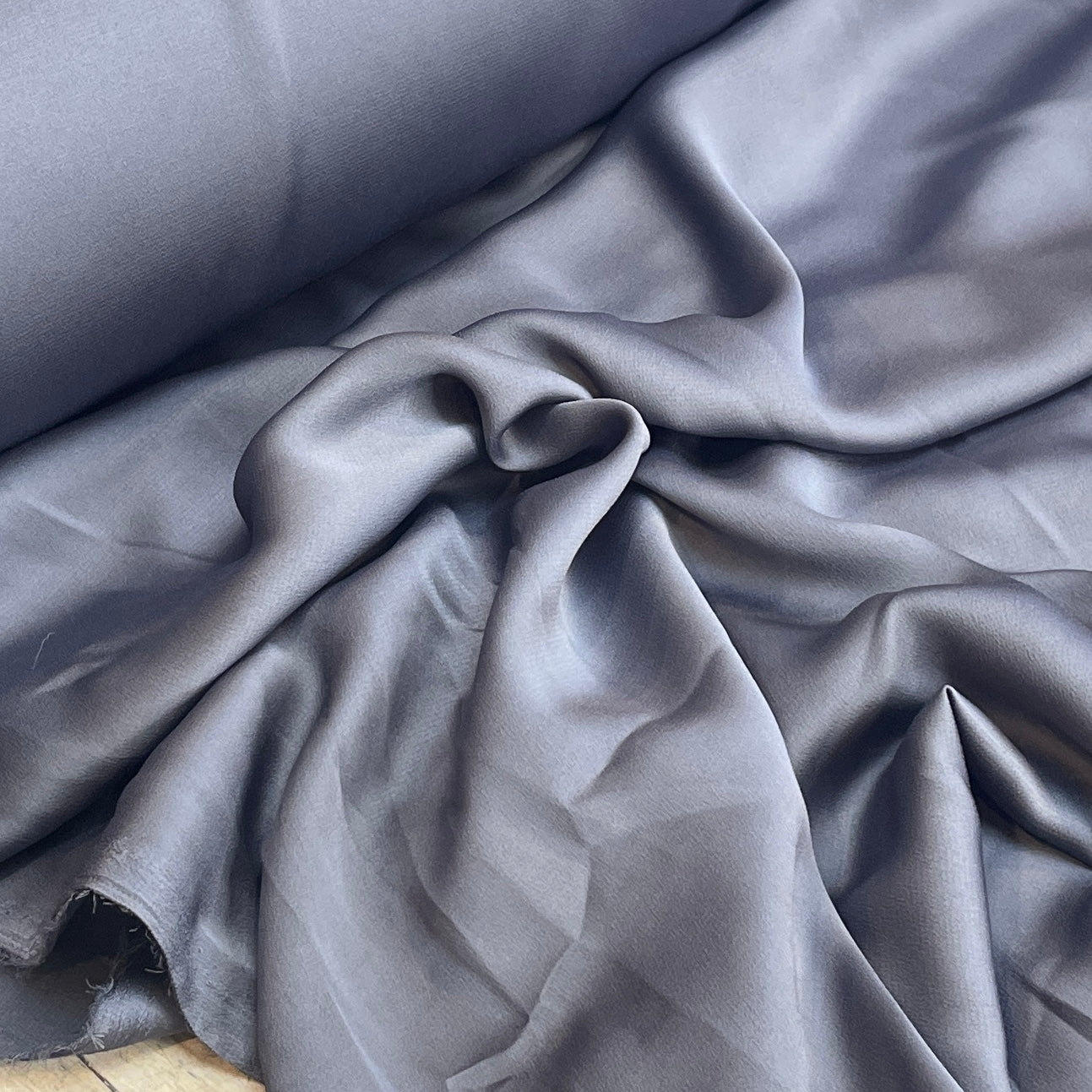 Elle Smokey mauve lightweight stretch satin