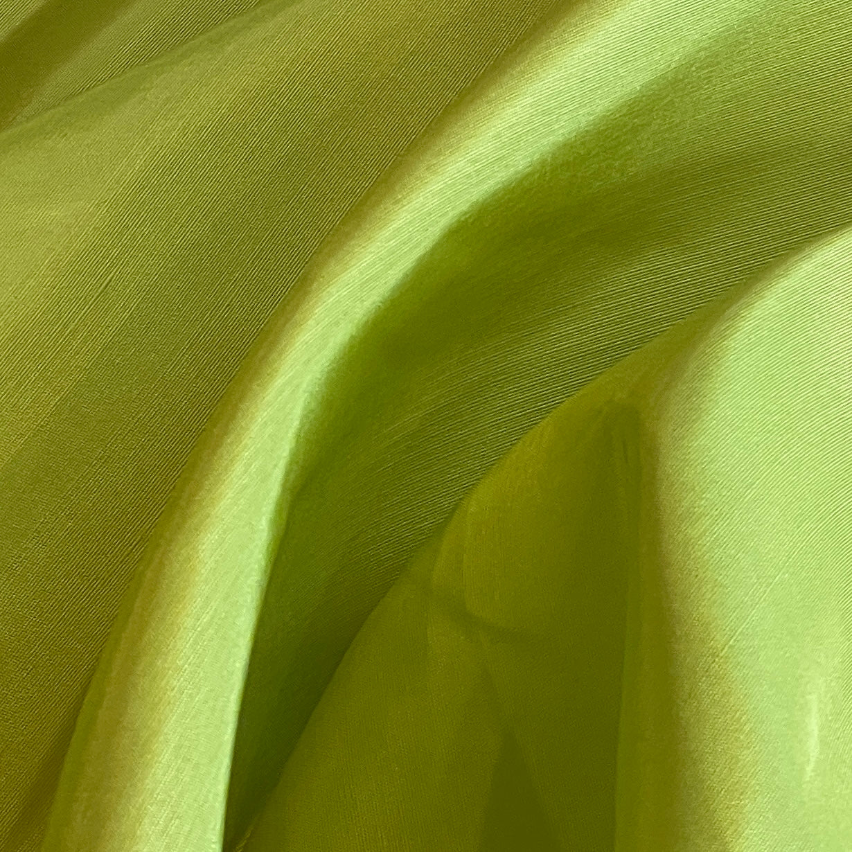 Lime silk faille