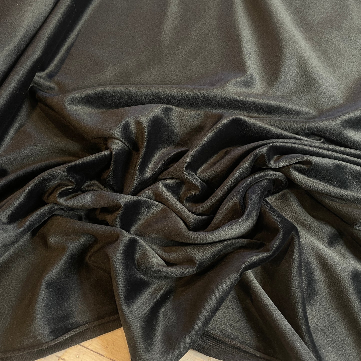Wednesday black velvet jersey knit