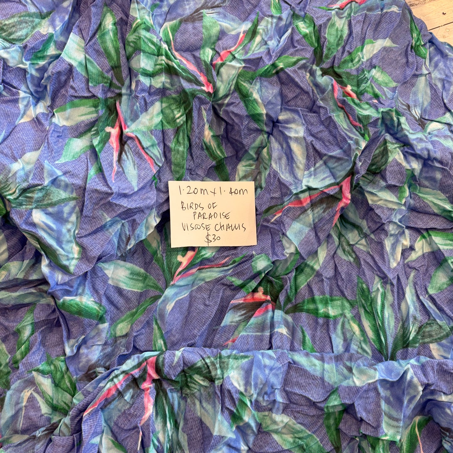 1.20m Bird of Paradise Viscose Challis