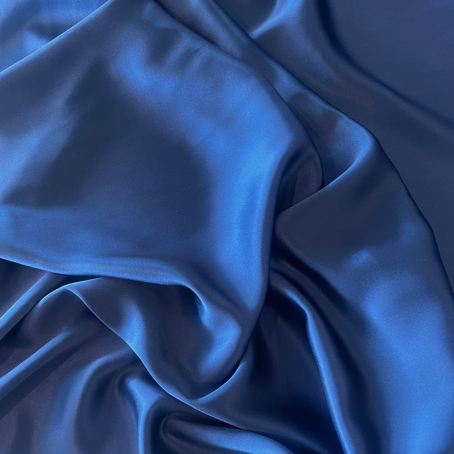 Deep ocean blue Silk Satin