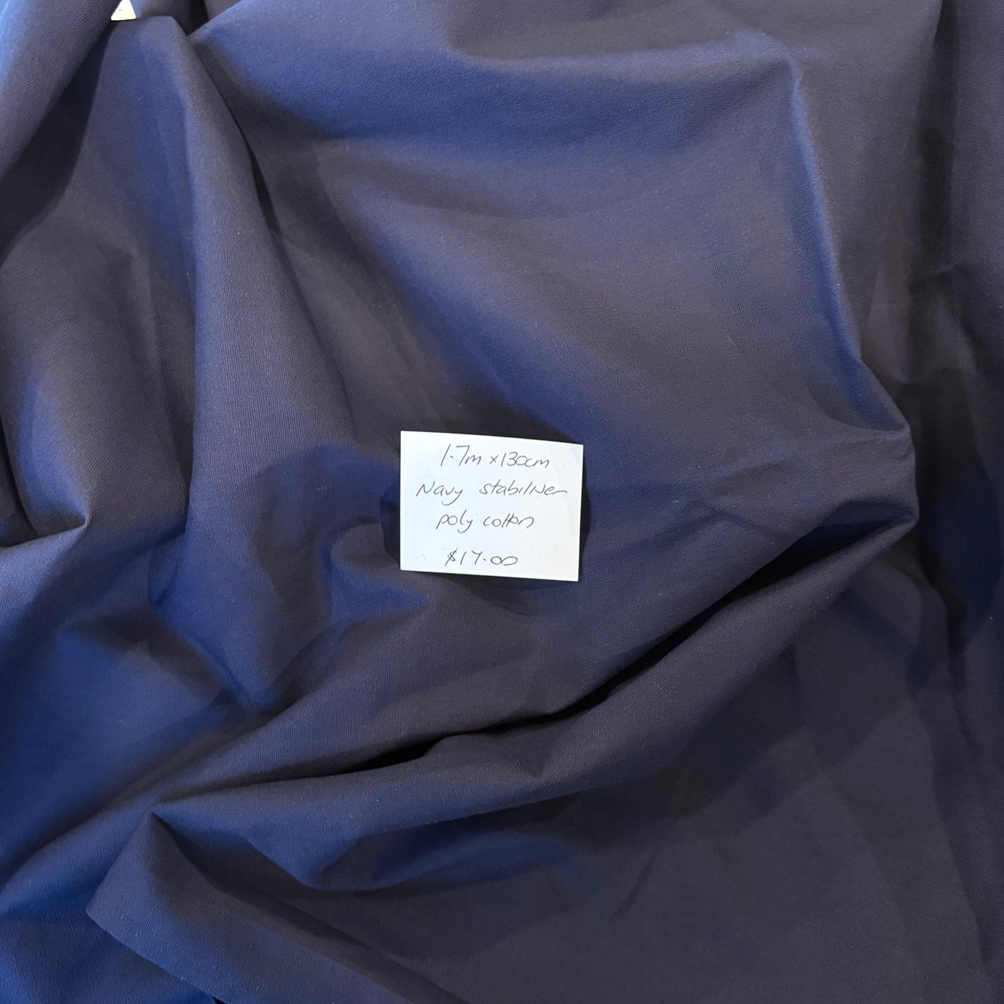 1.7m Navy Stabiliser Poly Cotton