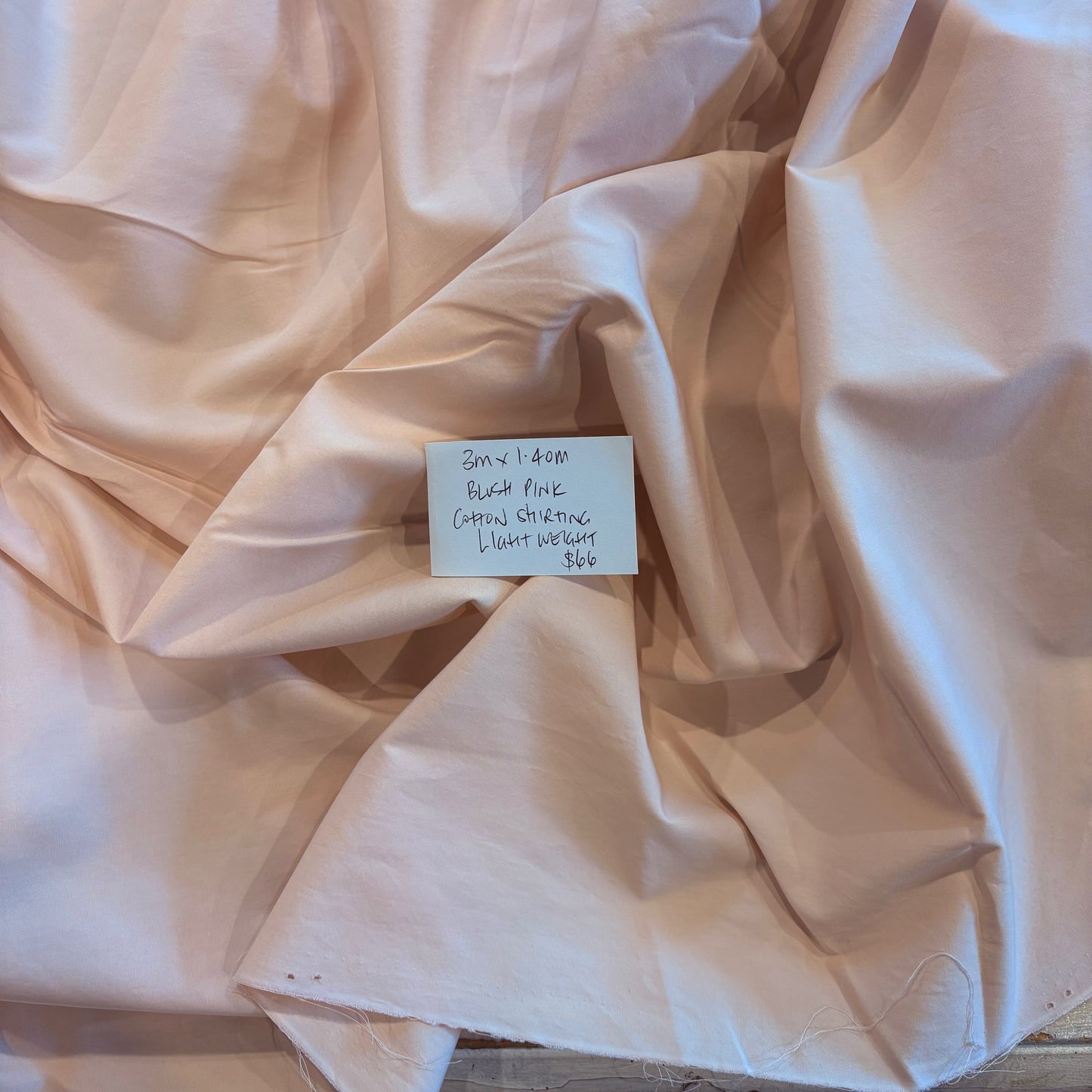 3m Blush Pink Cotton Shirting