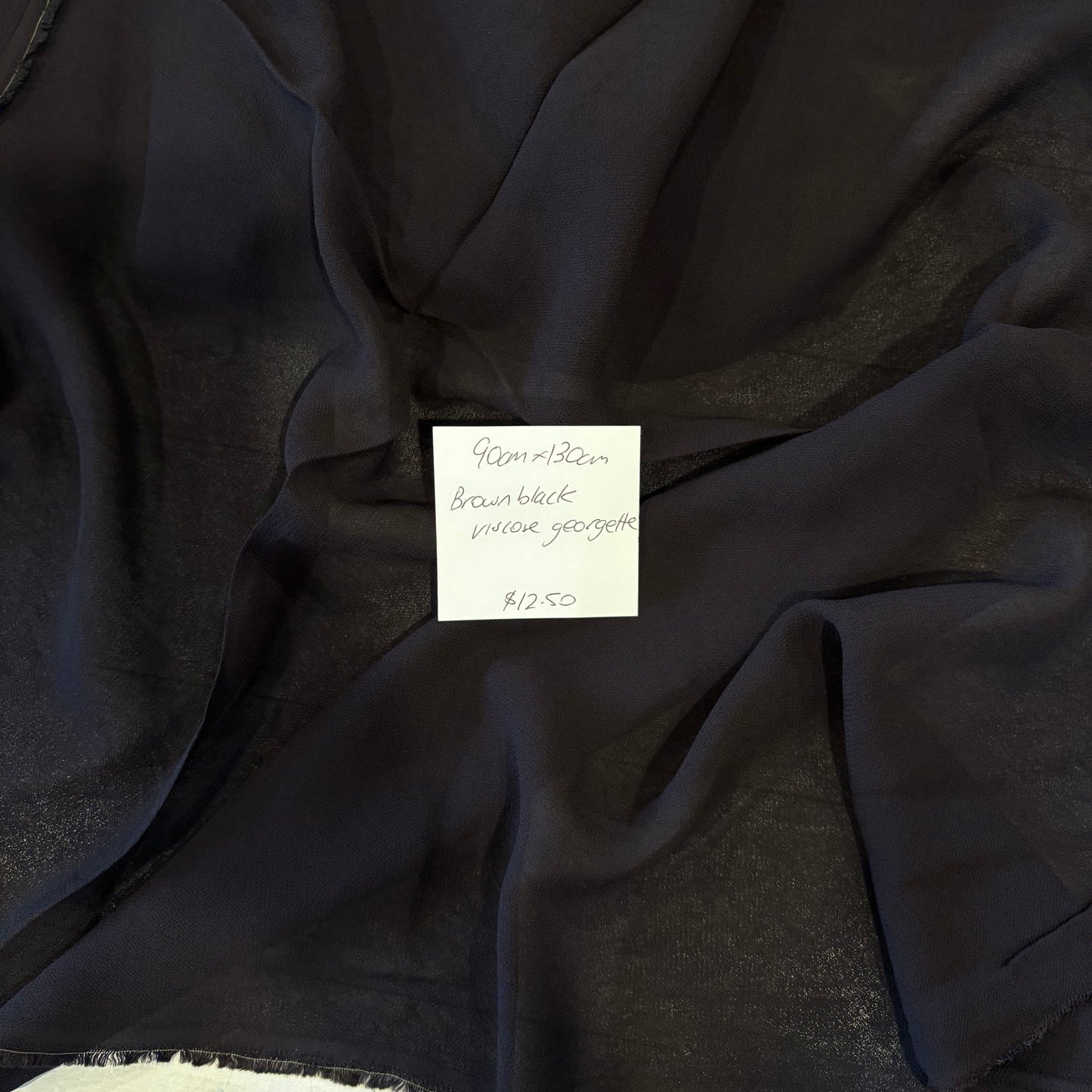 90cm Brown Black Viscose Georgette