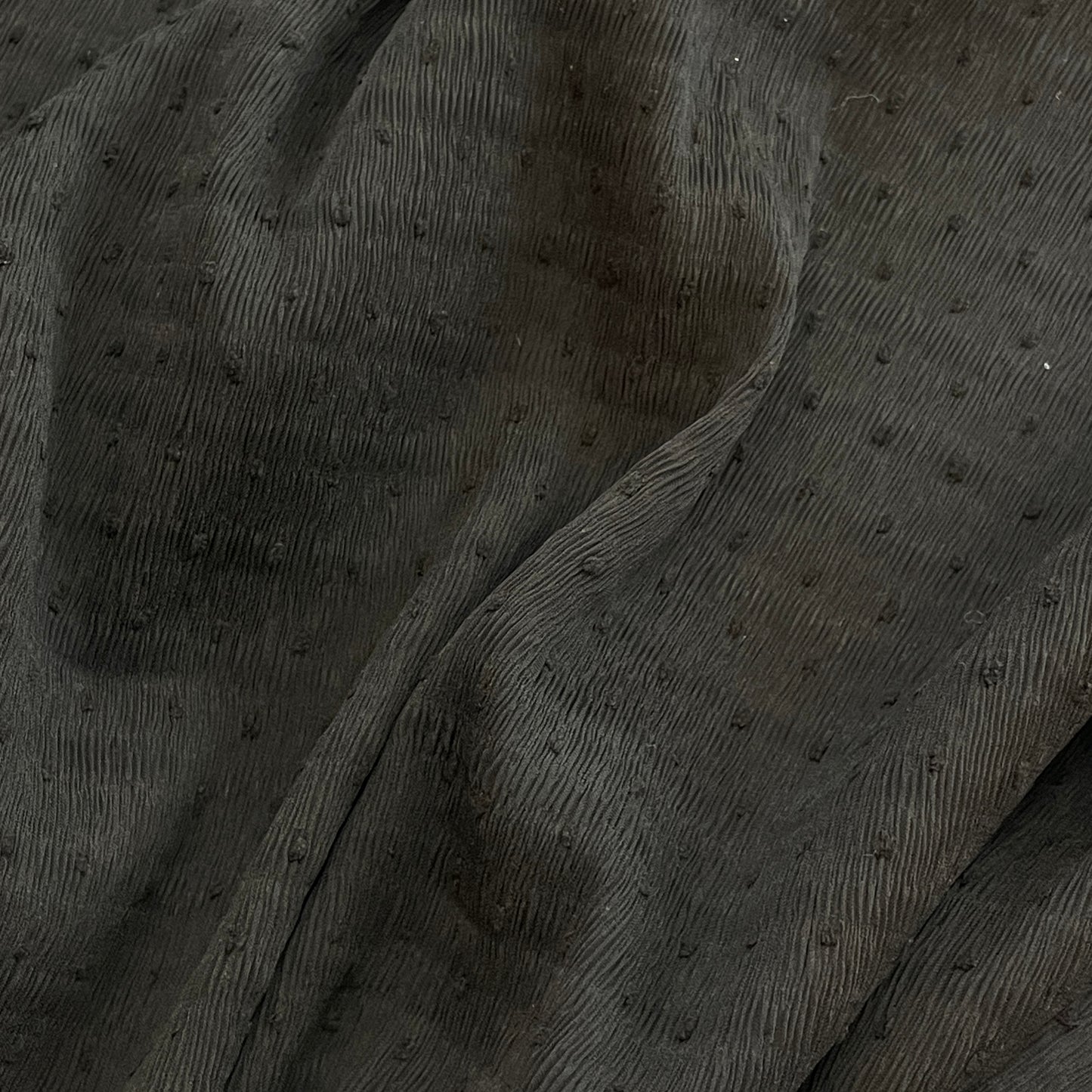 Black micro pleat hail spot Georgette
