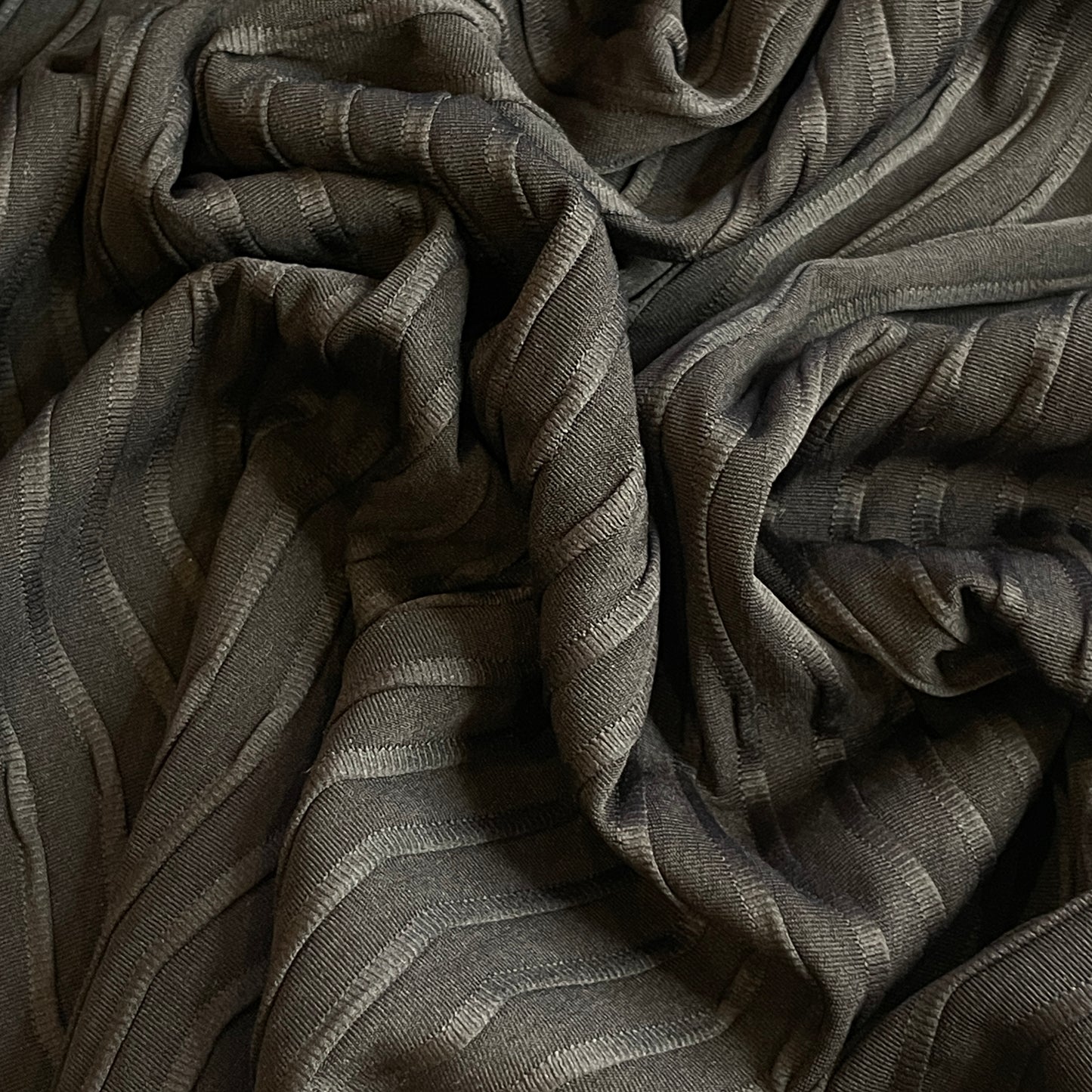 Black waves textured jersey