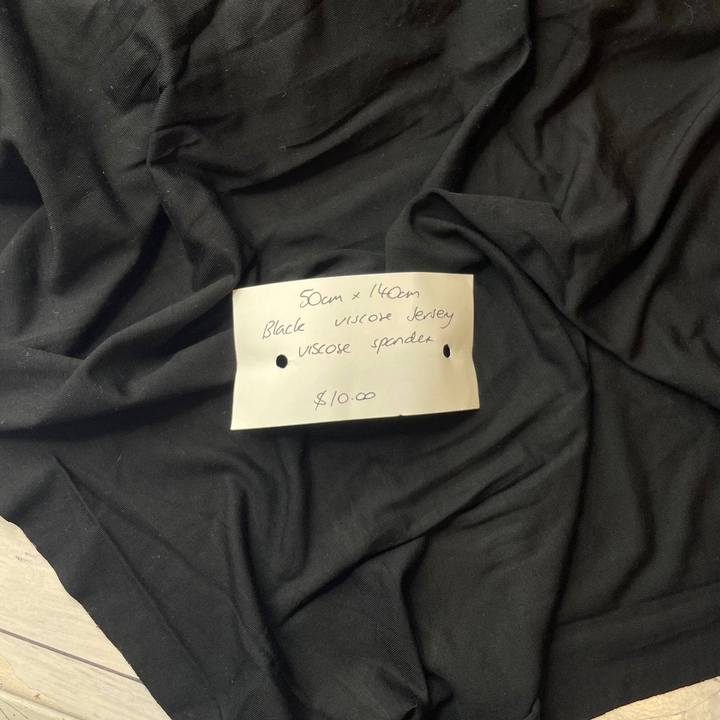 50cm Black Viscose Jersey