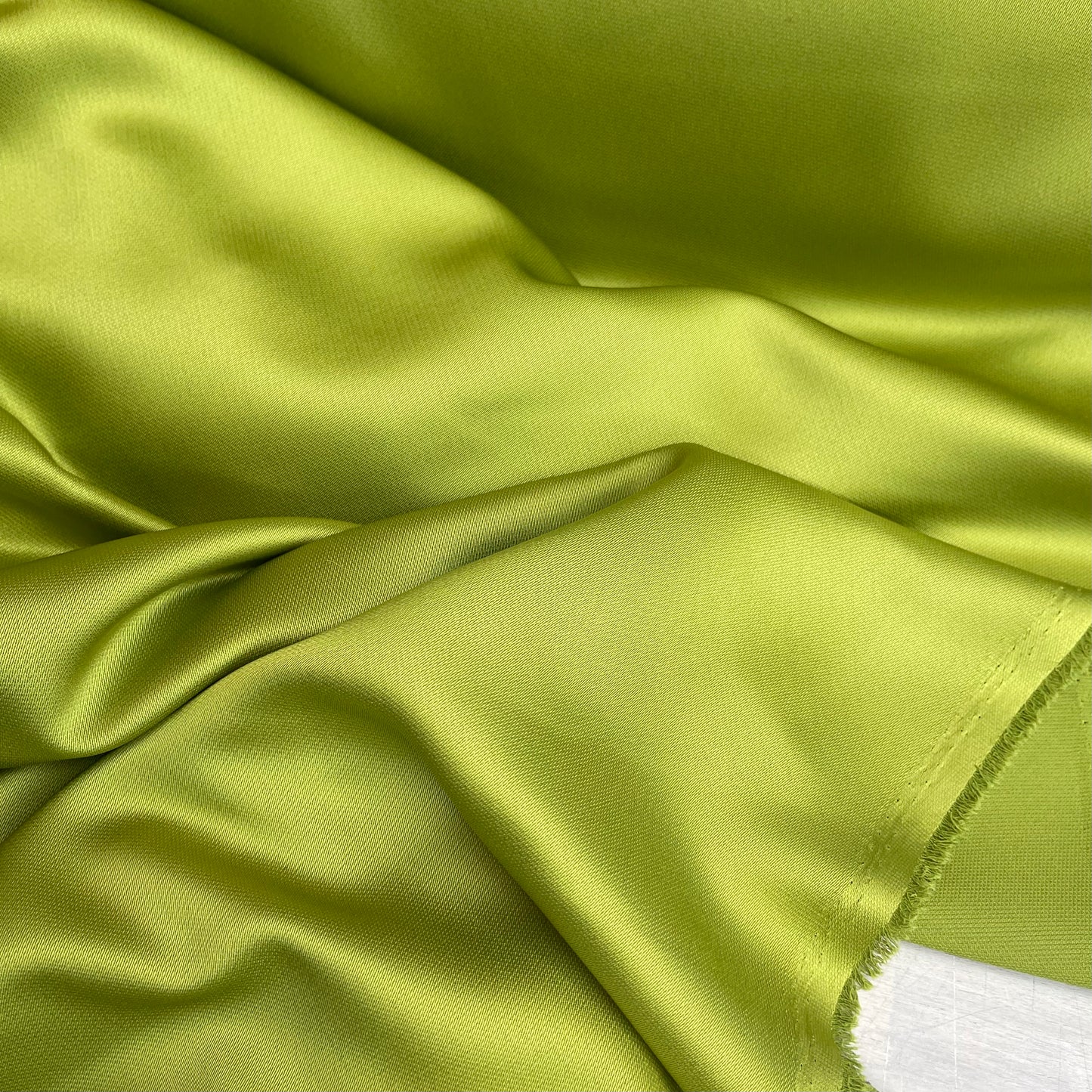 Lime Punch Luxury Drape Stretch Satin