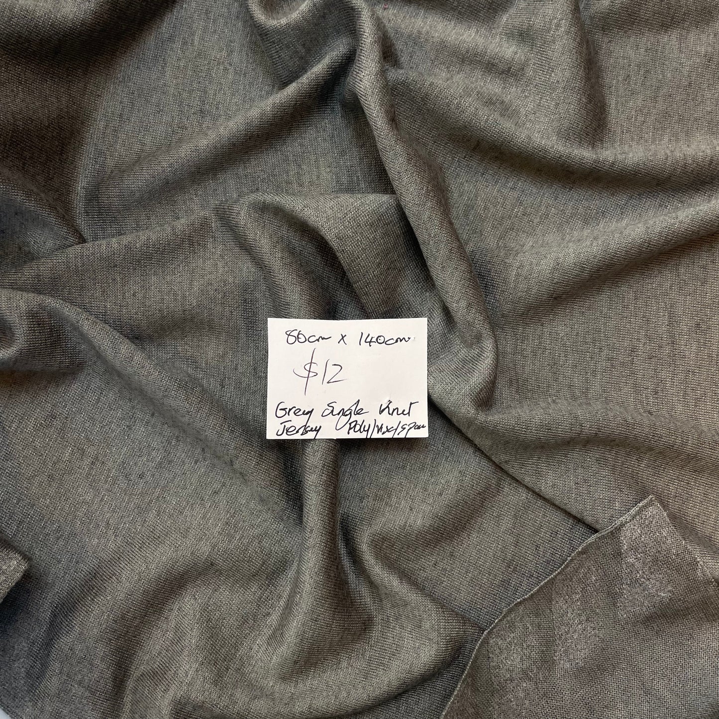 80cm Grey Single Knit Jersey