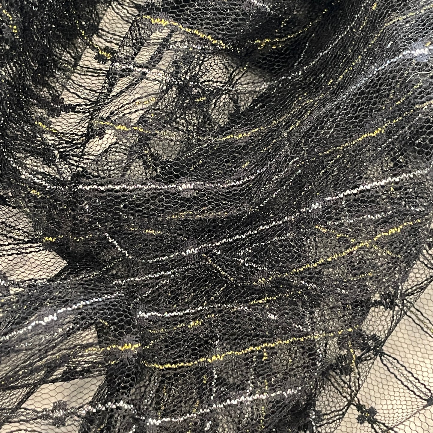 metallic diamonds fine tulle