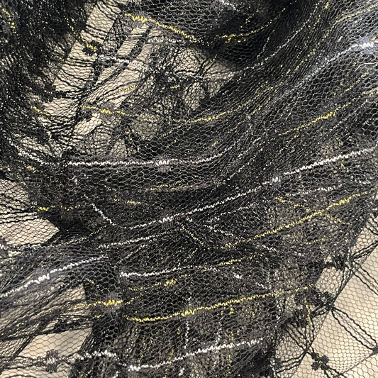 metallic diamonds fine tulle